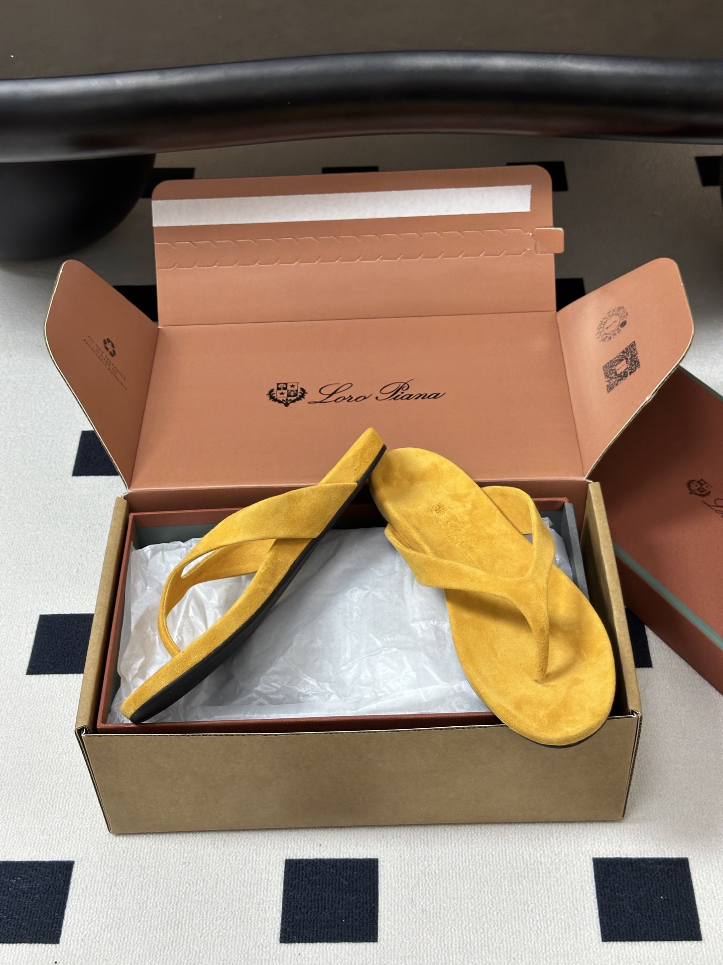 莞产（配高档飞机盒✈️）Loro Piana 诺悠翩雅 LP 春夏新款 Lda人字拖系列 复古老钱风夹脚