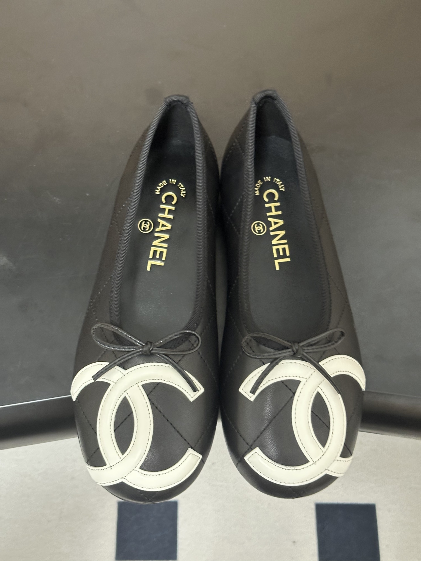 26P春夏新款Chanel 小香中古款康鹏2代真皮底系列芭蕾舞鞋大双C平底单鞋经典蝴蝶结浅口单鞋复古款来
