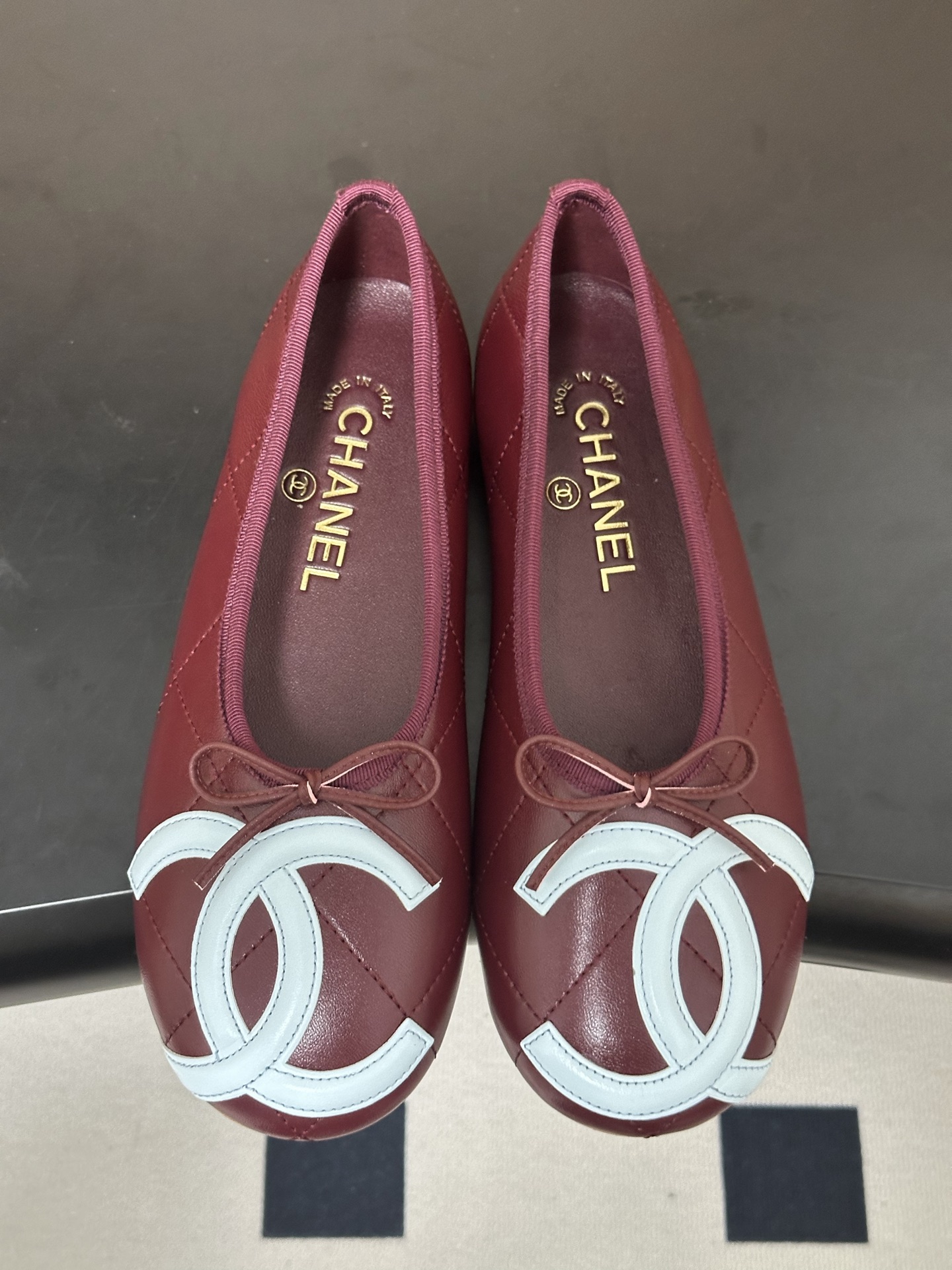 26P春夏新款Chanel 小香中古款康鹏2代真皮底系列芭蕾舞鞋大双C平底单鞋经典蝴蝶结浅口单鞋复古款来