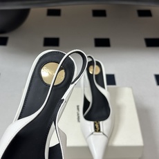 Saint Laurent 圣罗兰 26ss走秀款YSL小方头高跟后空凉鞋经典字母金属扣高跟鞋走秀款 把 Saint Laurent 圣罗兰 26ss走秀款YSL小方头高跟后空凉鞋经典字母金属扣高跟鞋走秀款 把