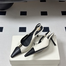 Saint Laurent 圣罗兰 26ss走秀款YSL小方头高跟后空凉鞋经典字母金属扣高跟鞋走秀款 把 Saint Laurent 圣罗兰 26ss走秀款YSL小方头高跟后空凉鞋经典字母金属扣高跟鞋走秀款 把