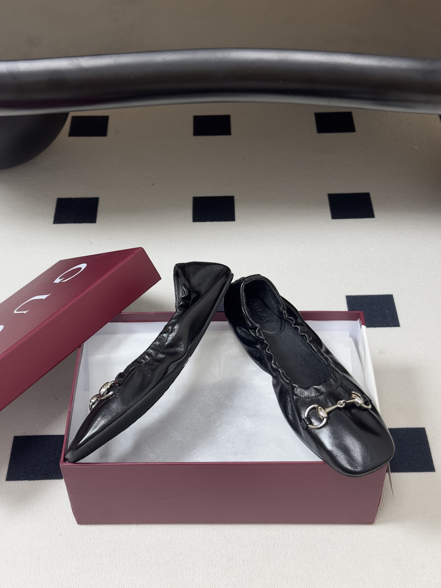 26Ss春夏新款Gucci古驰 Prima系列芭蕾舞鞋经典金属马衔扣松紧带平底跳舞鞋单鞋《Generat