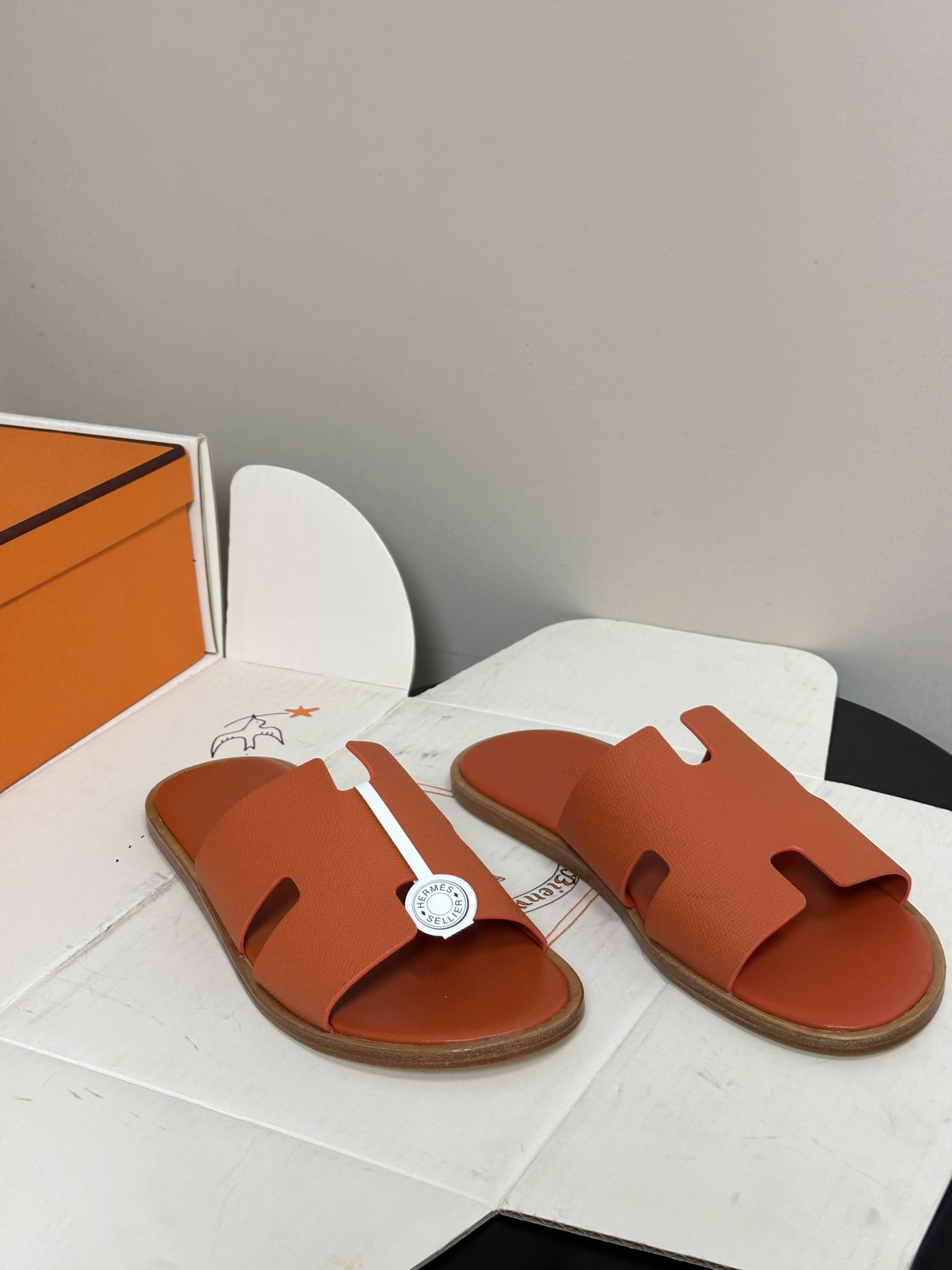 顶级品质（配高档飞机盒✈️）Hermes 爱马仕🐎 H家 Lzmir凉拖鞋系列经典款男士拖鞋 经典H型平