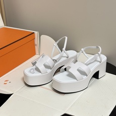 顶级品质(配高档飞机盒✈️)Hermes 爱马仕🐎 Jam30凉鞋系列 H家粗跟凉鞋 H 鞋面防水台高跟 顶级品质(配高档飞机盒✈️)Hermes 爱马仕🐎 Jam30凉鞋系列 H家粗跟凉鞋 H 鞋面防水台高跟