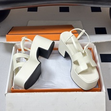 顶级品质(配高档飞机盒✈️)Hermes 爱马仕🐎 Jam30凉鞋系列 H家粗跟凉鞋 H 鞋面防水台高跟 顶级品质(配高档飞机盒✈️)Hermes 爱马仕🐎 Jam30凉鞋系列 H家粗跟凉鞋 H 鞋面防水台高跟