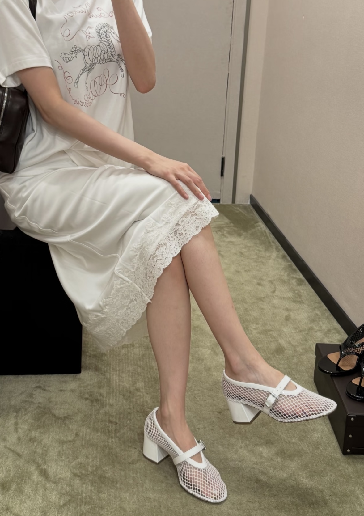 NO:876670,#The hazy feeling of mesh + Mary Jane's retro tone, gentle and a little sexy, with a windy lightness when walking, single shoes, mary jane19860909#网纱的朦胧感+玛丽珍的复古调,温柔又带点小性感,走路都带风的轻盈感,单鞋,mary jane,Women's Shoes