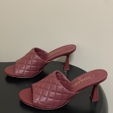 2026早春度假系列爆品🔥Chanel 小香26A 经典菱格鱼嘴蜜儿高跟拖鞋标志性双C扣凉拖鞋简约时尚, 2026早春度假系列爆品🔥Chanel 小香26A 经典菱格鱼嘴蜜儿高跟拖鞋标志性双C扣凉拖鞋简约时尚,