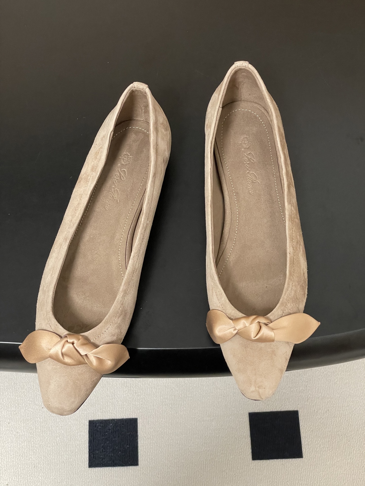 Loro Piana 诺悠翩雅 LP 春夏新款 Primula蝴蝶结平底芭蕾舞鞋麂皮老钱风复古浅口单鞋这
