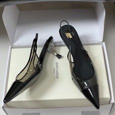 (配高档飞机盒✈️)Saint Laurent 26SS春夏新款 YSL 尖头PVC胶片后空凉鞋🆕透明小 (配高档飞机盒✈️)Saint Laurent 26SS春夏新款 YSL 尖头PVC胶片后空凉鞋🆕透明小