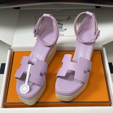 顶级品质(配高档飞机盒✈️)Hermes 爱马仕🐎 H家 Elda草编鞋系列经典H型鞋面坡跟凉鞋露趾后绑 顶级品质(配高档飞机盒✈️)Hermes 爱马仕🐎 H家 Elda草编鞋系列经典H型鞋面坡跟凉鞋露趾后绑