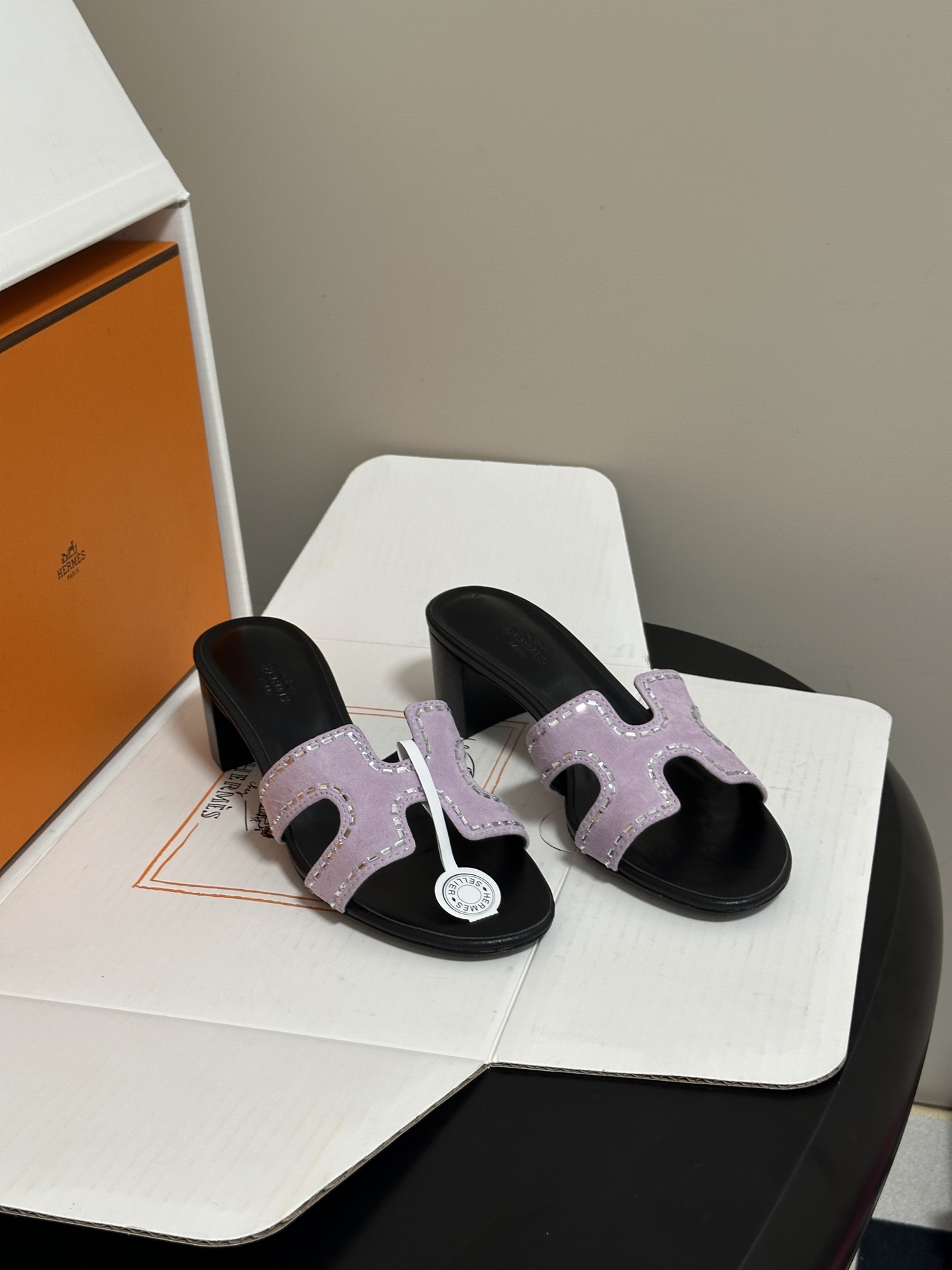 🌾 顶级品质（配高档飞机盒✈️）Hermes 爱马仕🐎 Oran钻面H拖凉鞋系列 H家烫钻H鞋面经典平底