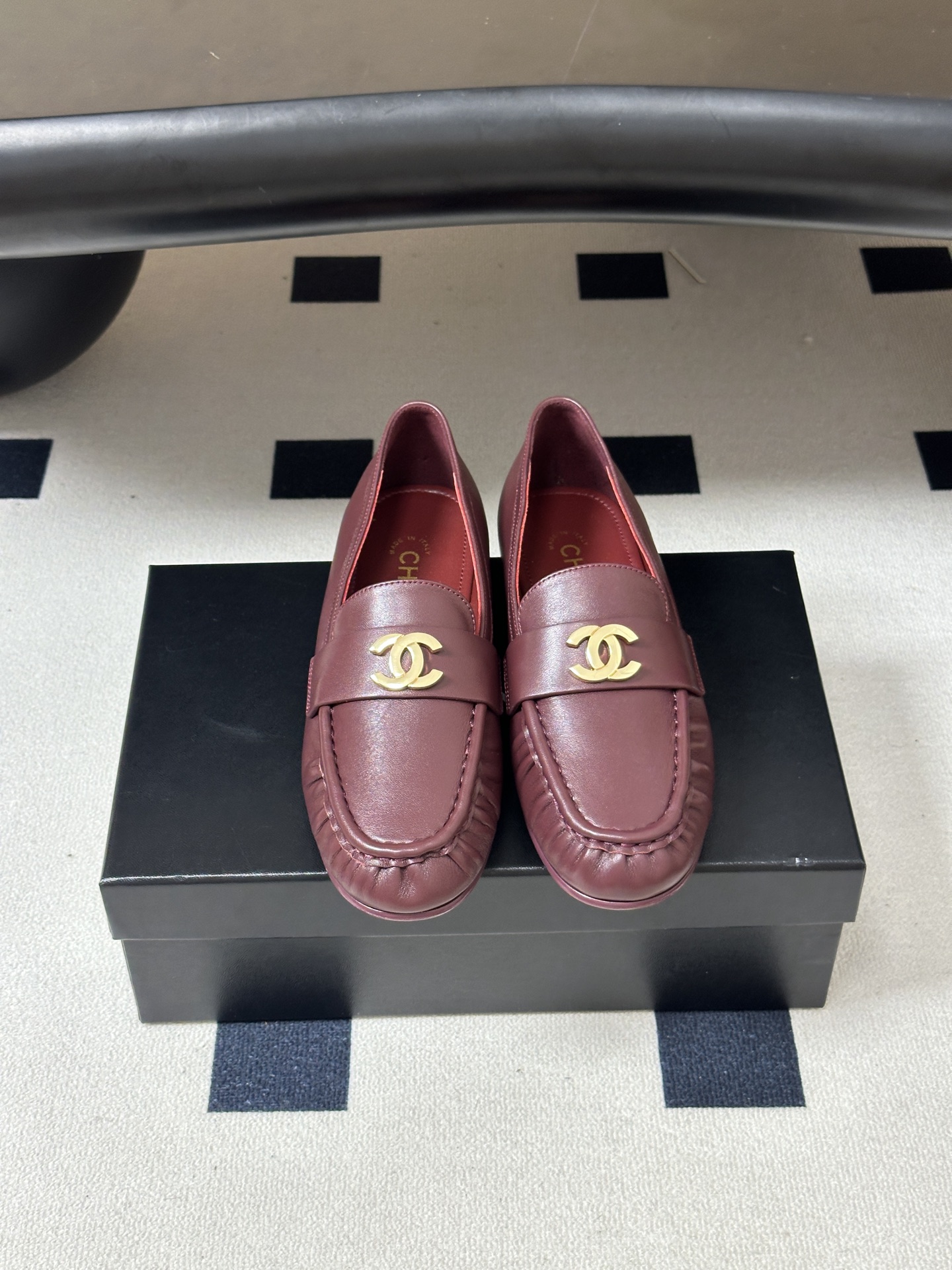 🌾 26ss夏季新款 Chanel 小香褶皱乐福鞋经典双C五金扣平底单鞋自带复古贵气轻奢氛围感的乐福包头