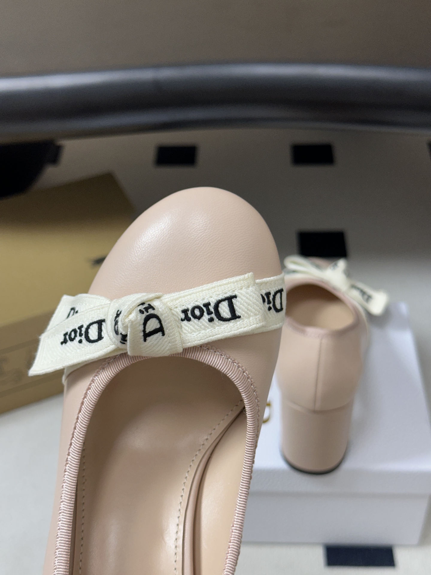 26ss春夏新款Dior 迪奥 J'Adior 高跟鞋经典字母织带玛丽珍鞋蝴蝶结芭蕾舞鞋浅口粗跟单鞋 这款J'Adior