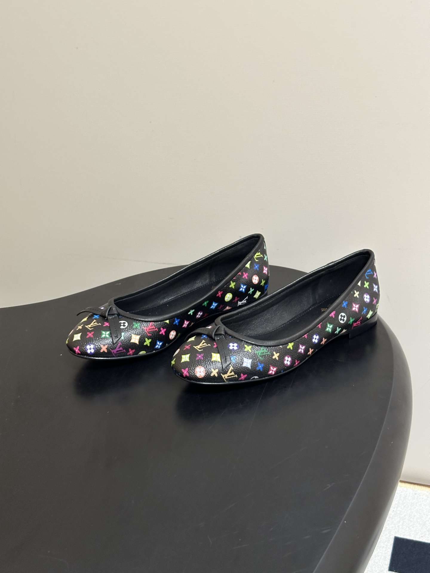 26Ss春季新款Louis Vuitton LV X TM DARLING 村上隆联名老花芭蕾舞鞋蝴蝶结拼色平底单鞋经典