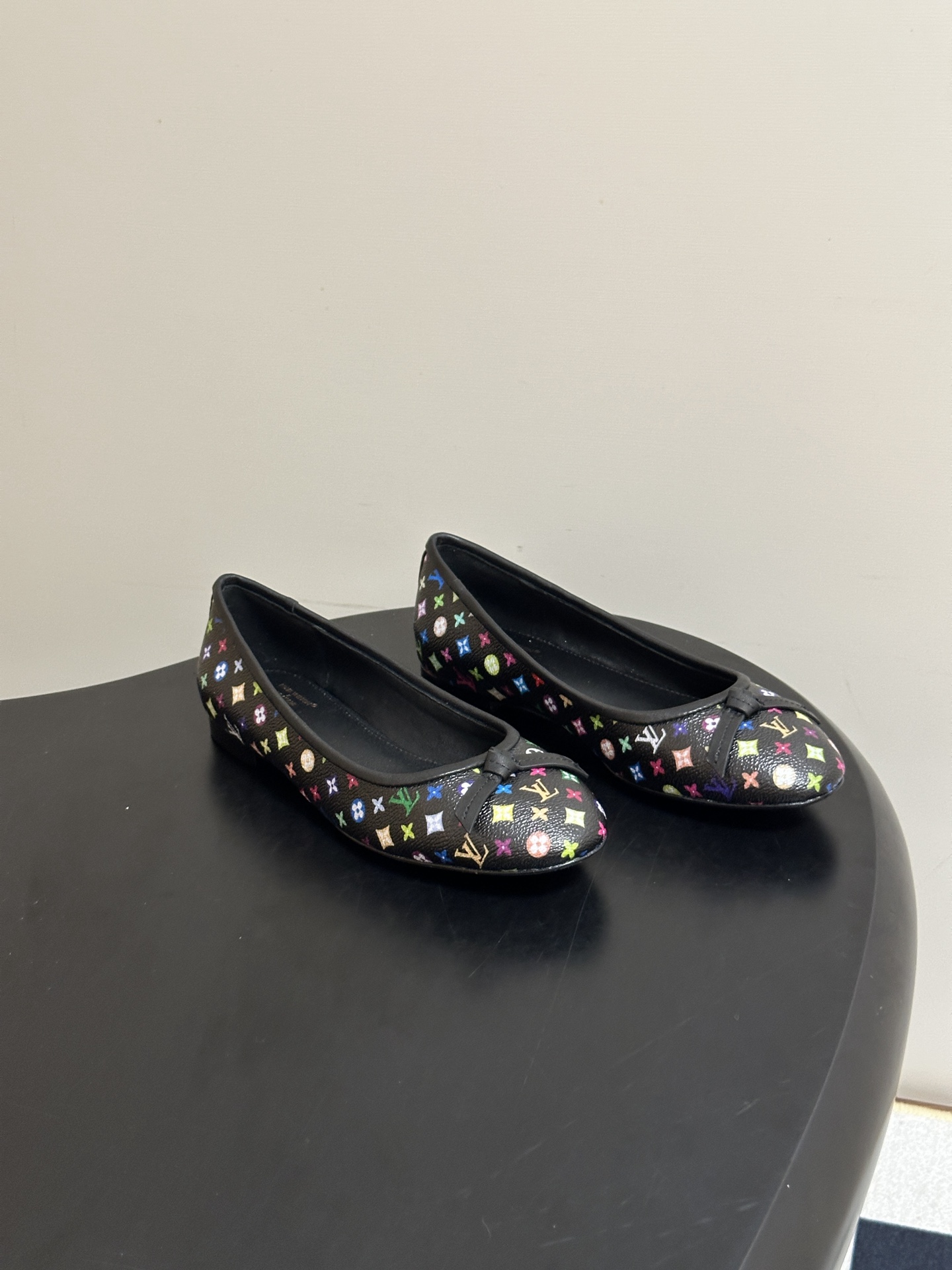 26Ss春季新款Louis Vuitton LV X TM DARLING 村上隆联名老花芭蕾舞鞋蝴蝶结拼色平底单鞋经典