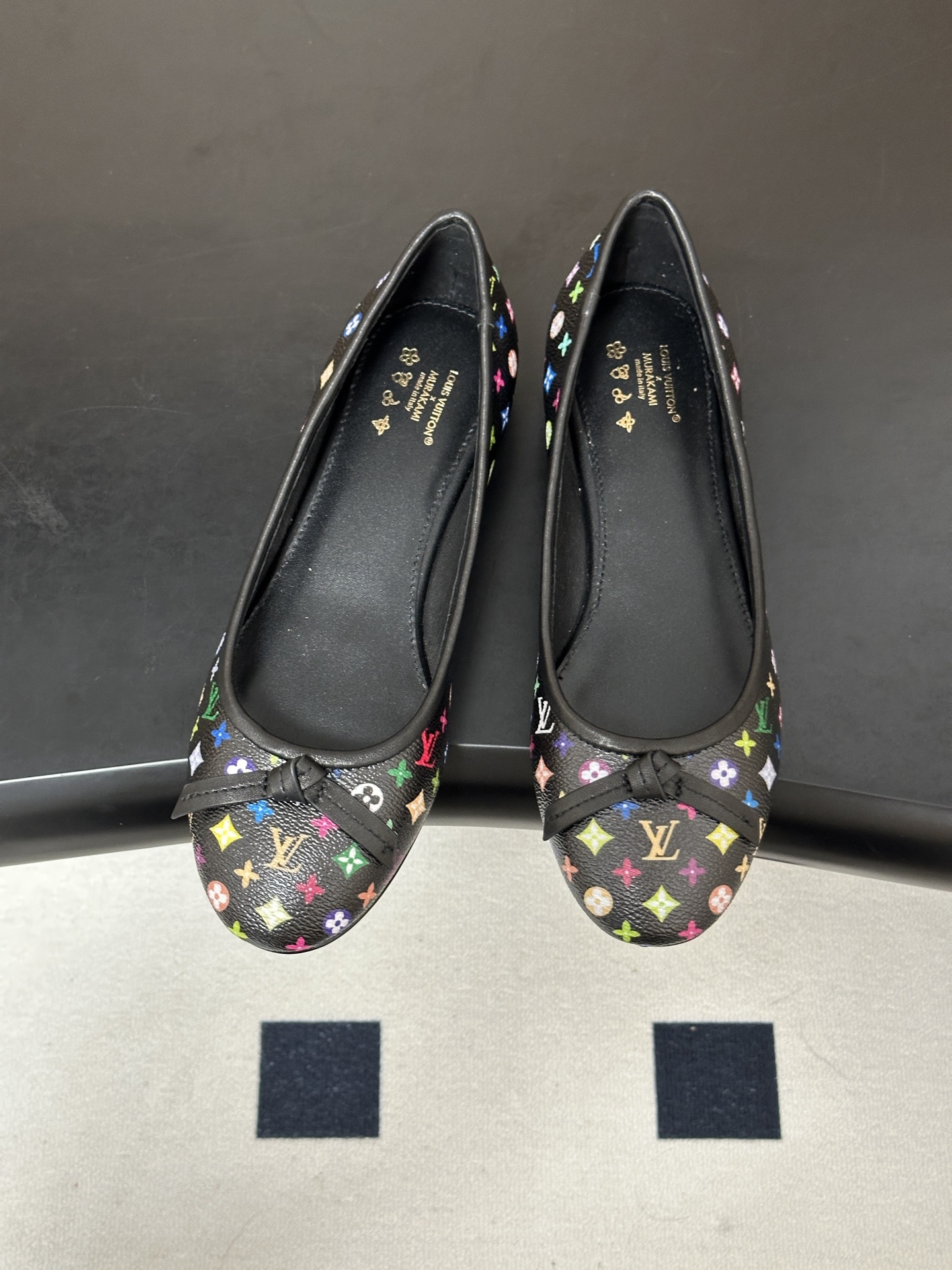 26Ss春季新款Louis Vuitton LV X TM DARLING 村上隆联名老花芭蕾舞鞋蝴蝶结拼色平底单鞋经典
