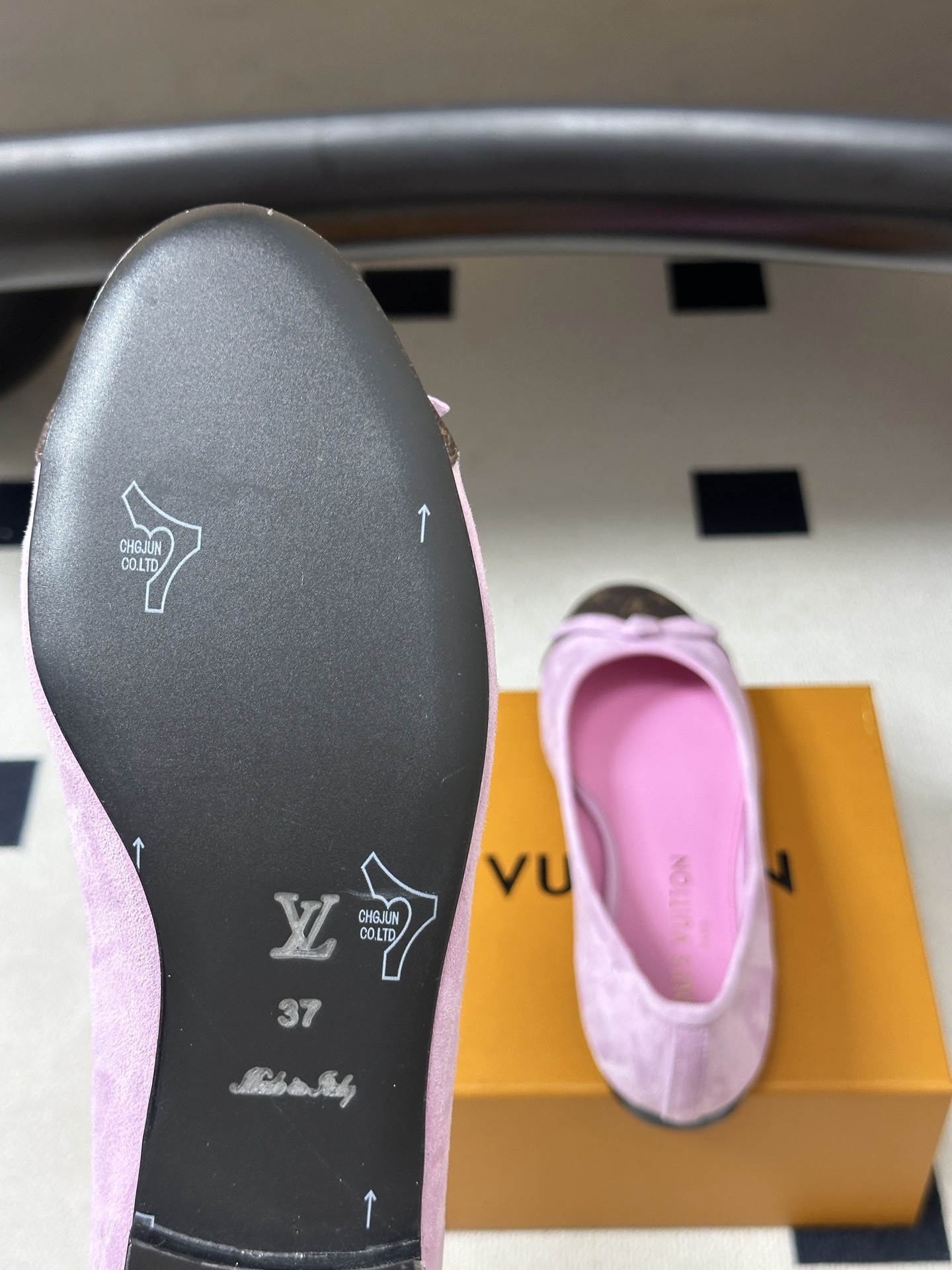 26Ss春季新款Louis Vuitton LV X TM DARLING 村上隆联名老花芭蕾舞鞋蝴蝶结拼色平底单鞋经典