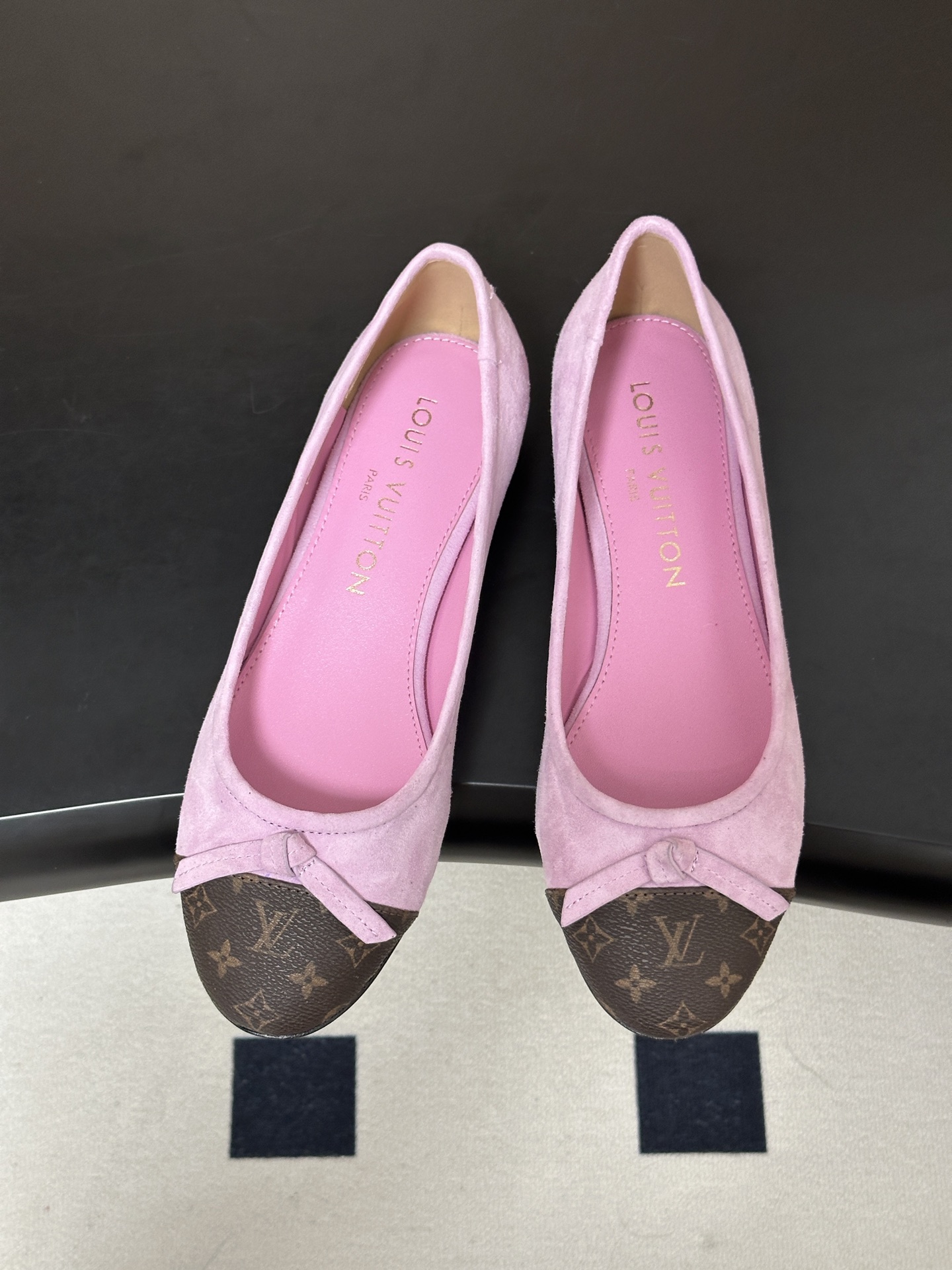 26Ss春季新款Louis Vuitton LV X TM DARLING 村上隆联名老花芭蕾舞鞋蝴蝶结拼色平底单鞋经典