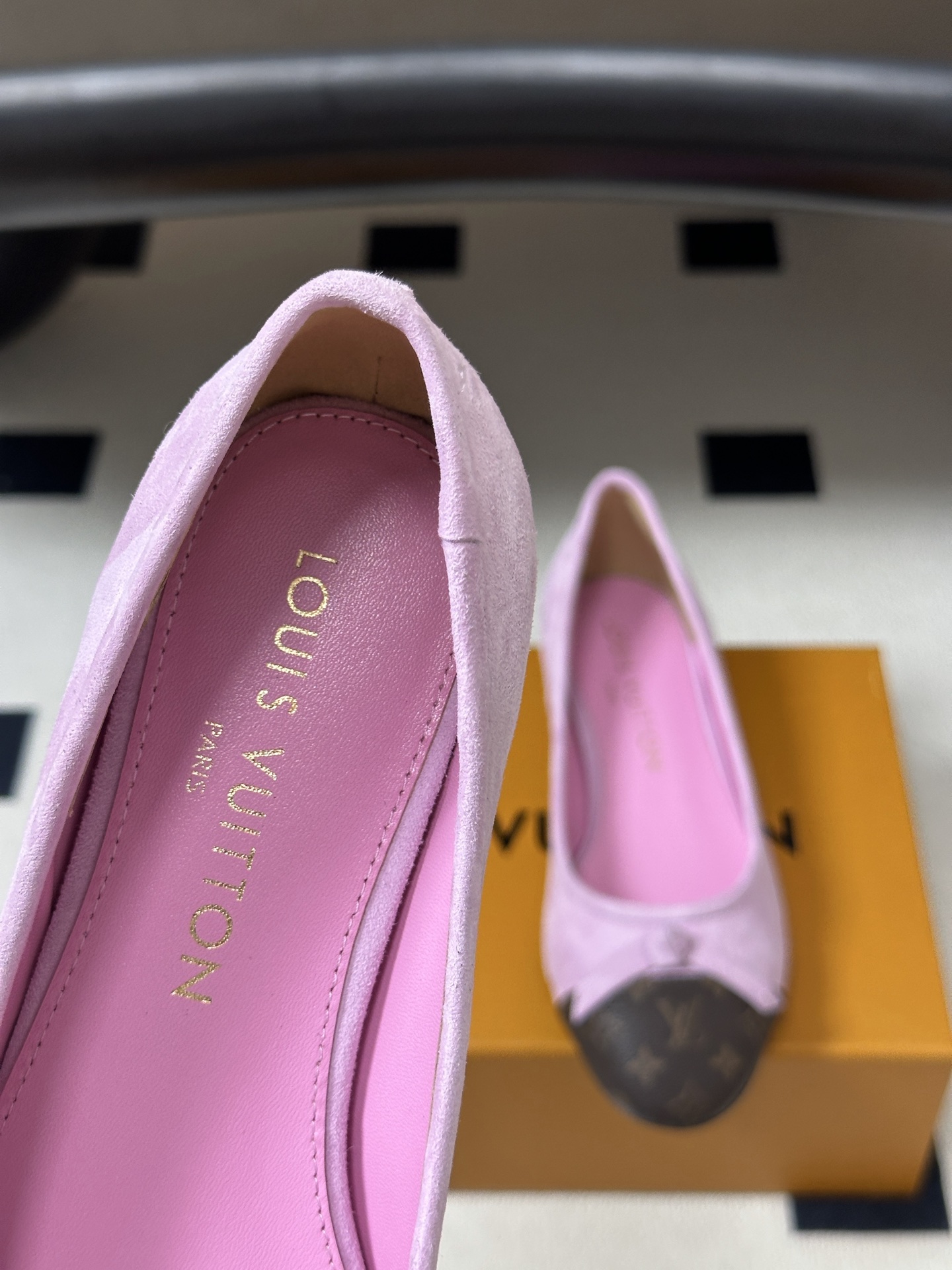 26Ss春季新款Louis Vuitton LV X TM DARLING 村上隆联名老花芭蕾舞鞋蝴蝶结拼色平底单鞋经典