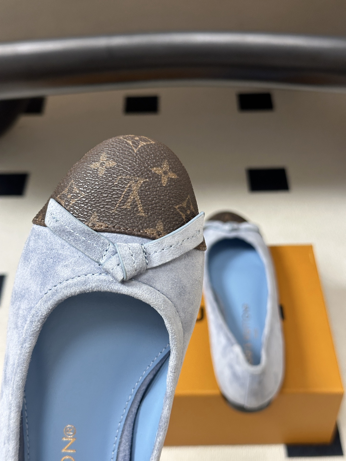 26Ss春季新款Louis Vuitton LV X TM DARLING 村上隆联名老花芭蕾舞鞋蝴蝶结拼色平底单鞋经典