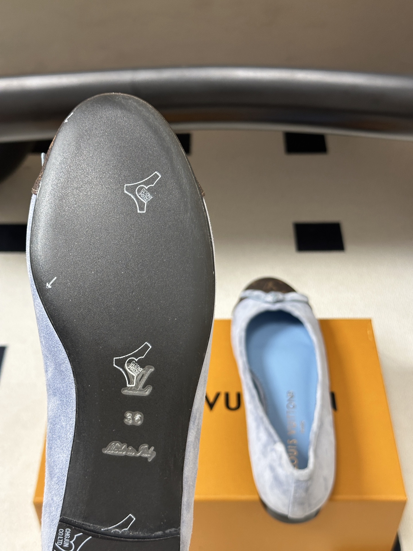 26Ss春季新款Louis Vuitton LV X TM DARLING 村上隆联名老花芭蕾舞鞋蝴蝶结拼色平底单鞋经典