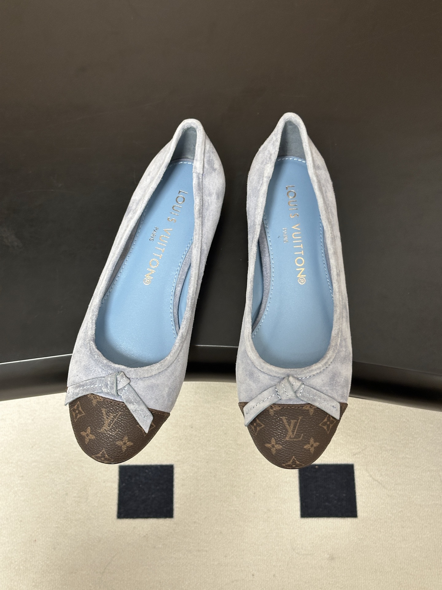 26Ss春季新款Louis Vuitton LV X TM DARLING 村上隆联名老花芭蕾舞鞋蝴蝶结拼色平底单鞋经典