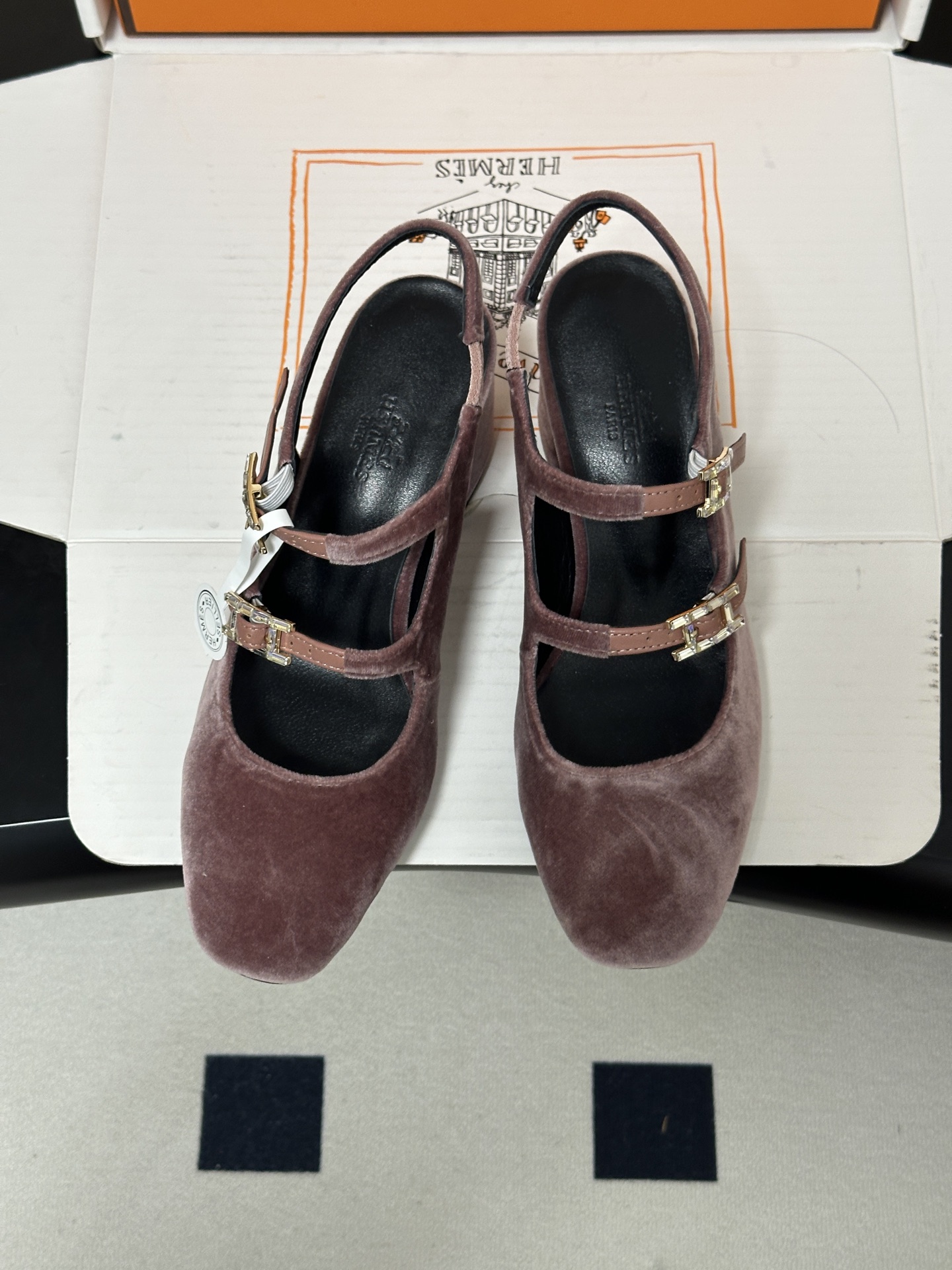 顶级品质（配高档飞机盒✈️） Hermes 爱马仕🐎 H家26s早秋新款 Jackie系列H扣玛丽珍鞋H字母钻扣二带后空