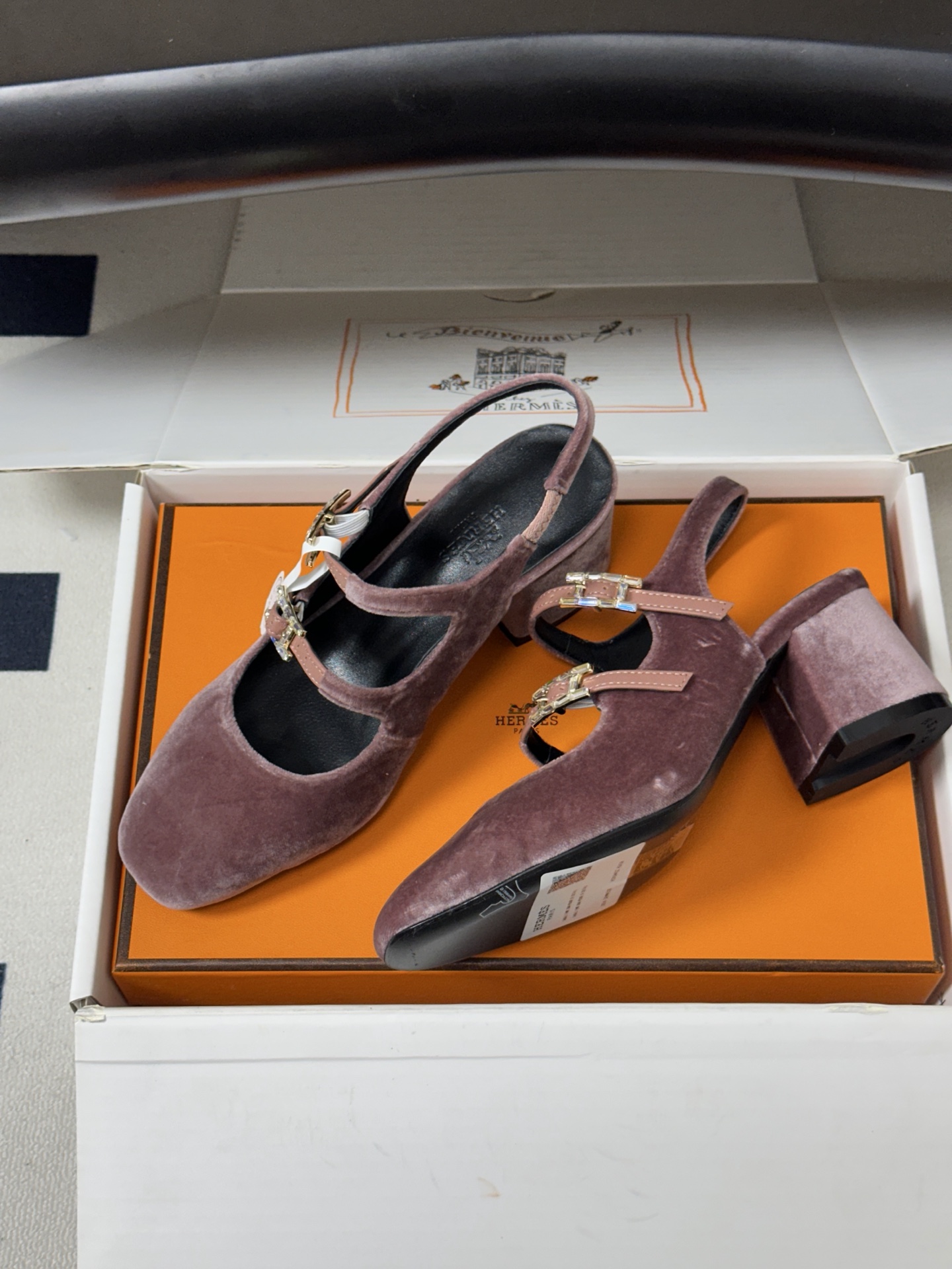 顶级品质（配高档飞机盒✈️） Hermes 爱马仕🐎 H家26s早秋新款 Jackie系列H扣玛丽珍鞋H字母钻扣二带后空
