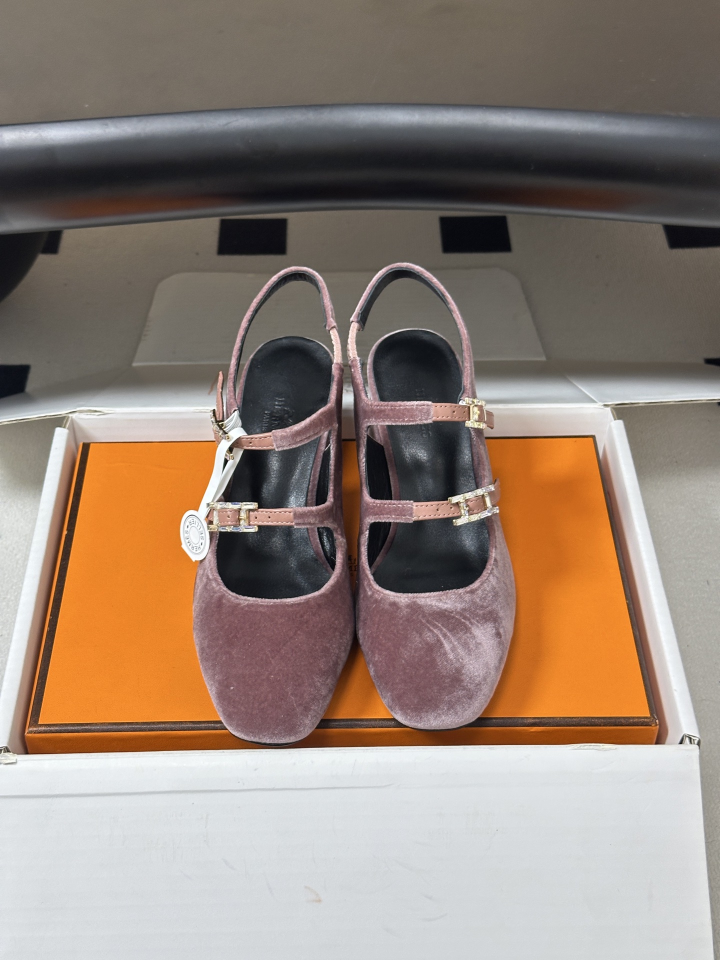 顶级品质（配高档飞机盒✈️） Hermes 爱马仕🐎 H家26s早秋新款 Jackie系列H扣玛丽珍鞋H字母钻扣二带后空