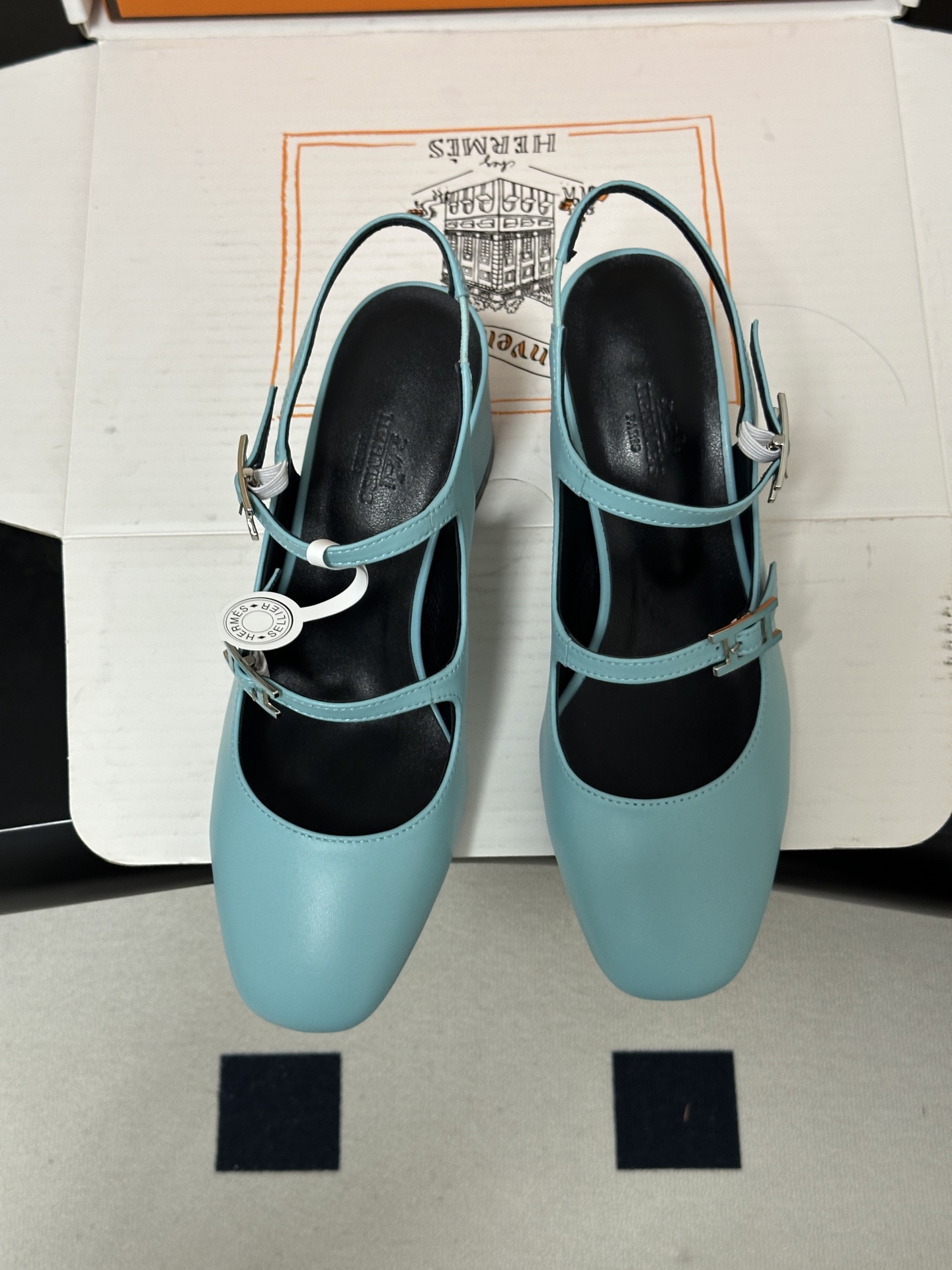 顶级品质（配高档飞机盒✈️） Hermes 爱马仕🐎 H家26s早秋新款 Jackie系列H扣玛丽珍鞋H字母钻扣二带后空
