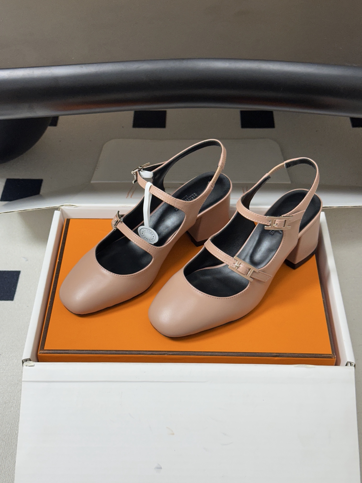 顶级品质（配高档飞机盒✈️） Hermes 爱马仕🐎 H家26s早秋新款 Jackie系列H扣玛丽珍鞋H字母钻扣二带后空