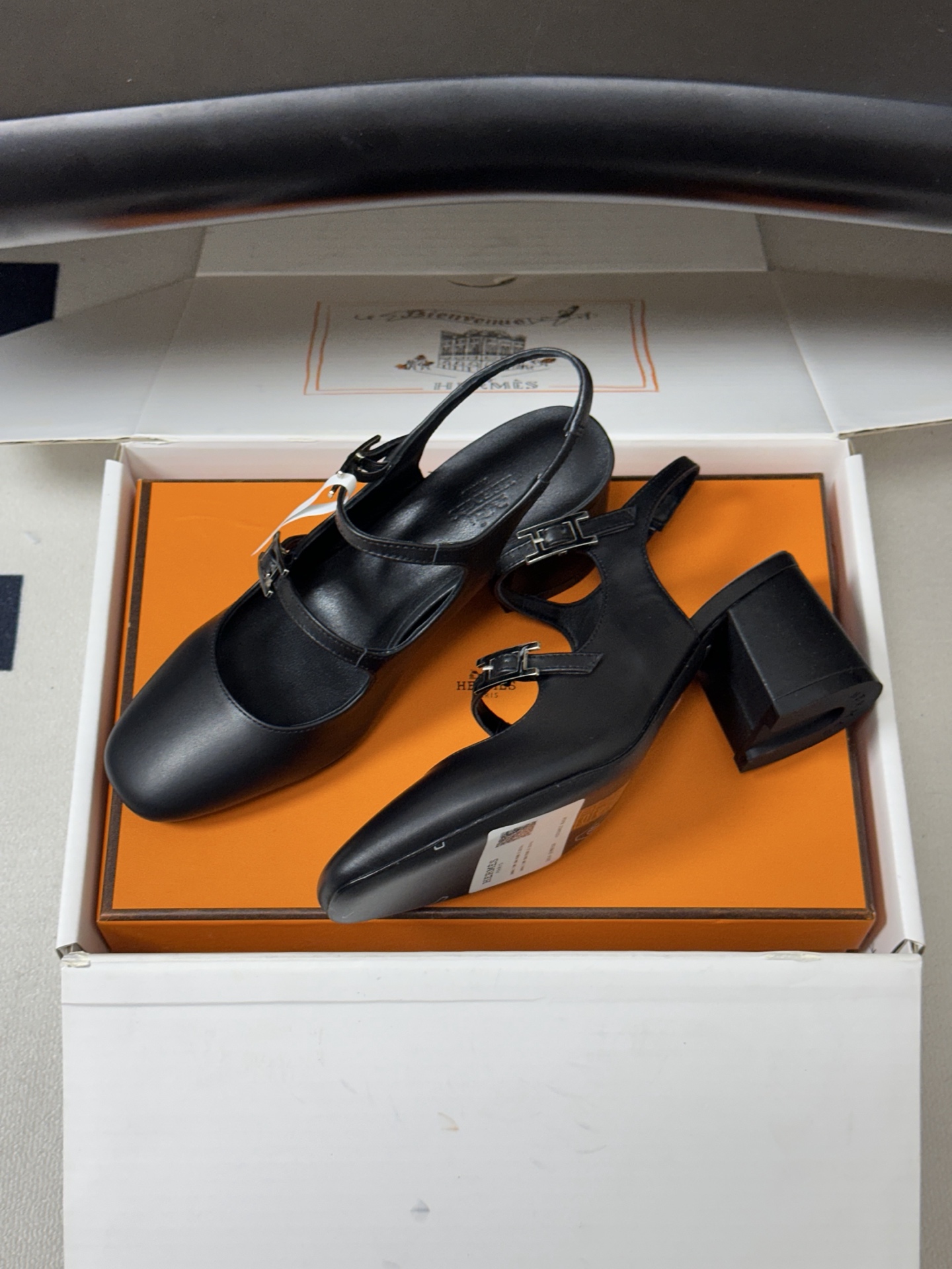 顶级品质（配高档飞机盒✈️） Hermes 爱马仕🐎 H家26s早秋新款 Jackie系列H扣玛丽珍鞋H字母钻扣二带后空