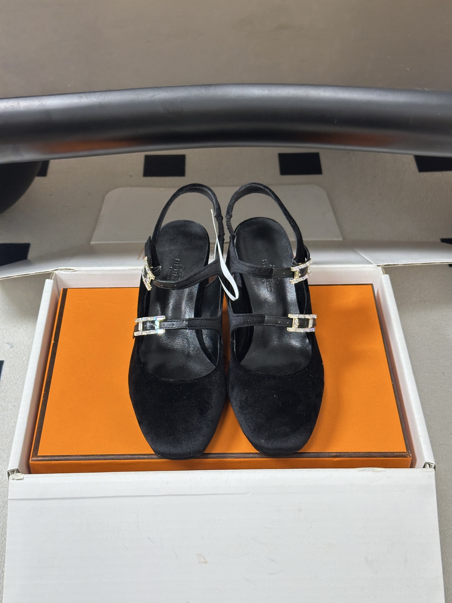 顶级品质（配高档飞机盒✈️） Hermes 爱马仕🐎 H家26s早秋新款 Jackie系列H扣玛丽珍鞋H字母钻扣二带后空