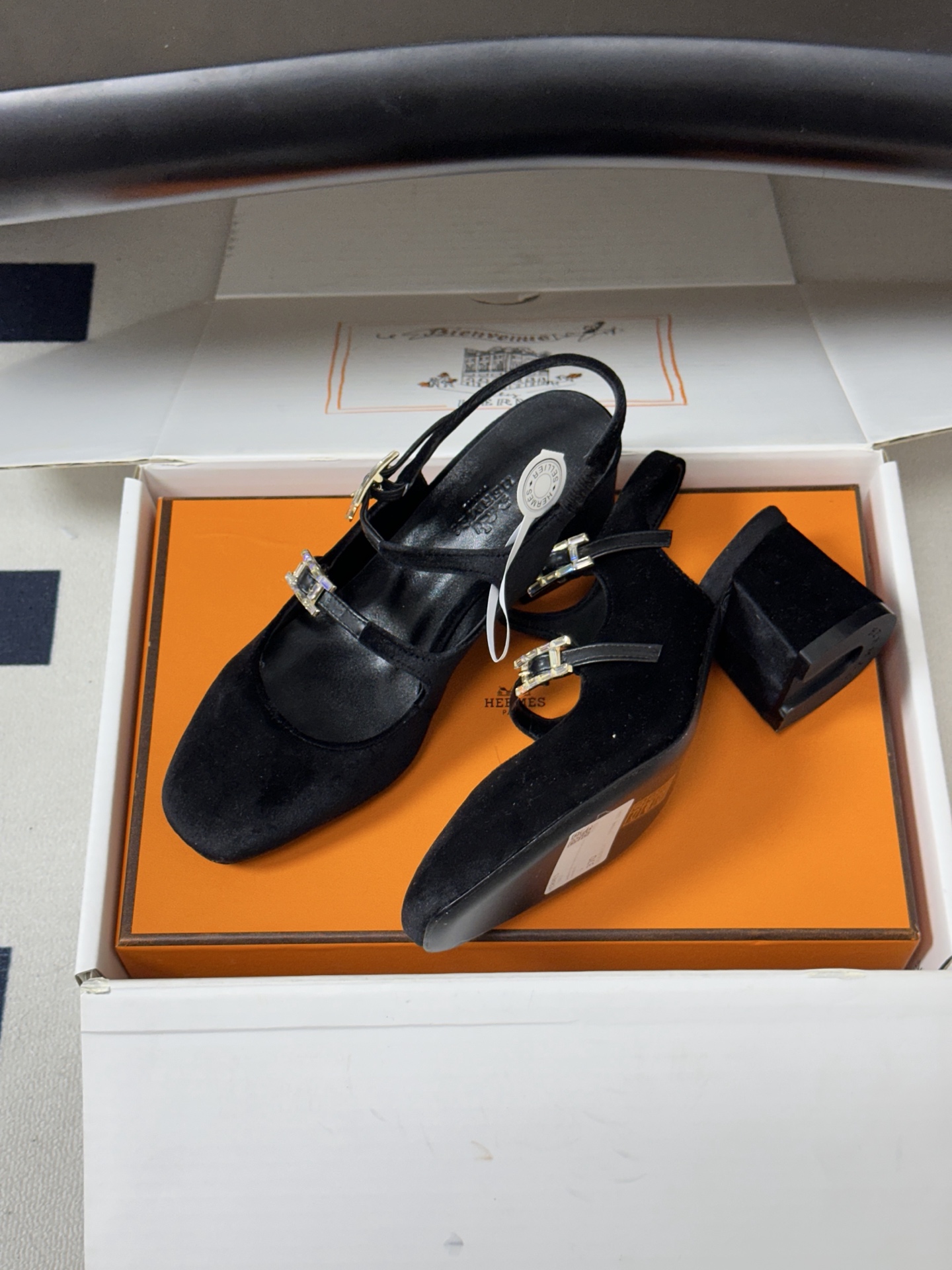 顶级品质（配高档飞机盒✈️） Hermes 爱马仕🐎 H家26s早秋新款 Jackie系列H扣玛丽珍鞋H字母钻扣二带后空