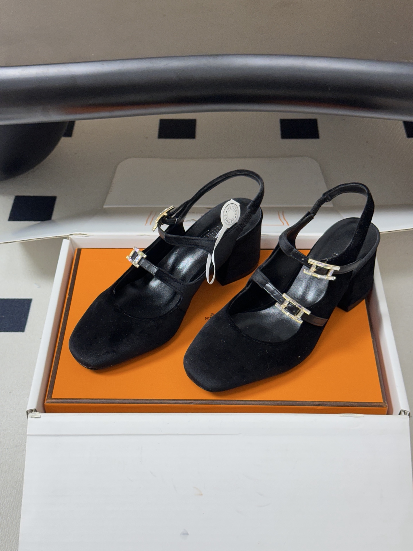 顶级品质（配高档飞机盒✈️） Hermes 爱马仕🐎 H家26s早秋新款 Jackie系列H扣玛丽珍鞋H字母钻扣二带后空