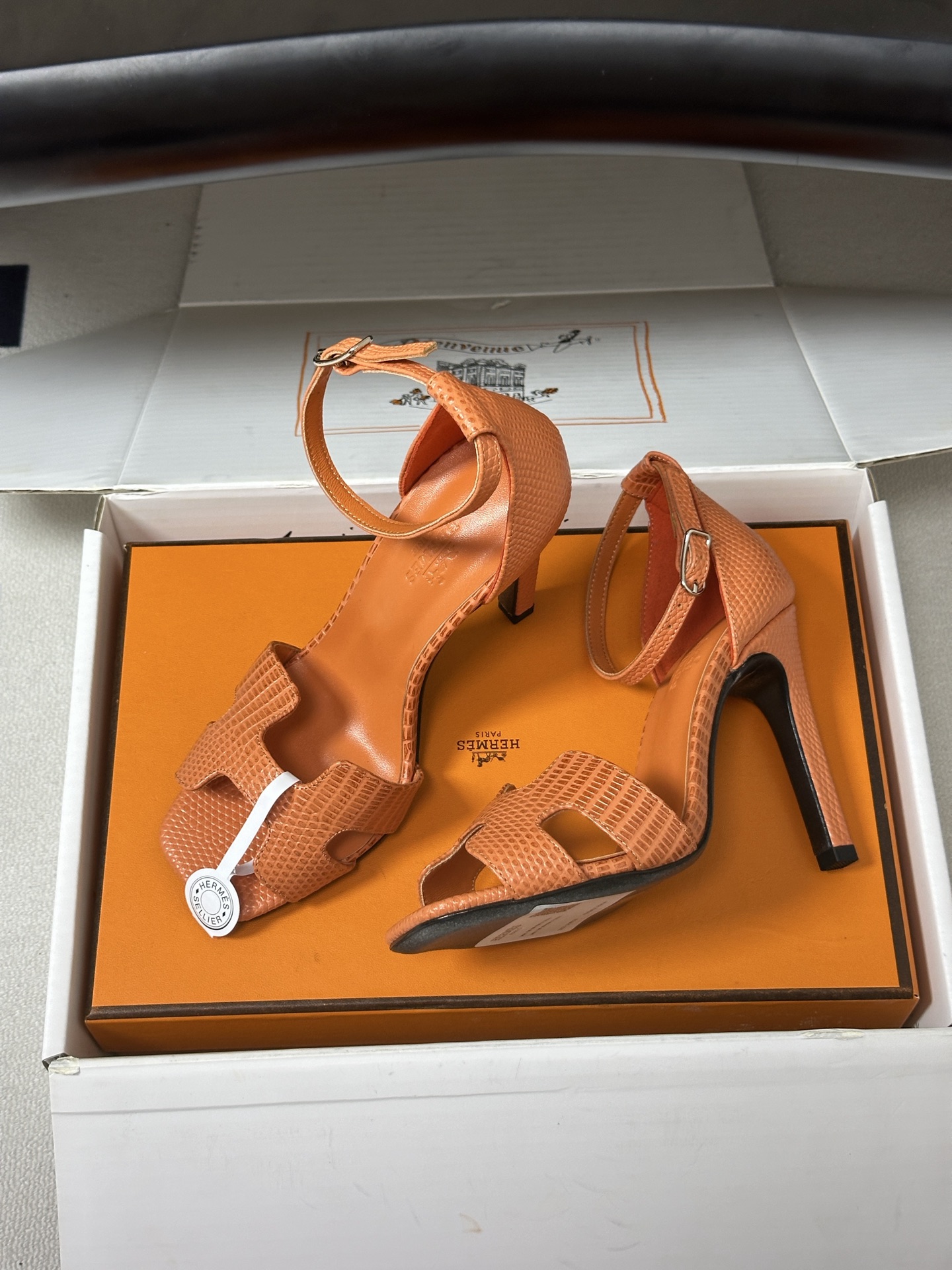 顶级品质（配高档飞机盒✈️） Hermes 爱马仕🐎 Joy 蛇纹皮凉鞋系列 H家细跟凉鞋经典H鞋面高跟凉鞋 高跟凉鞋，