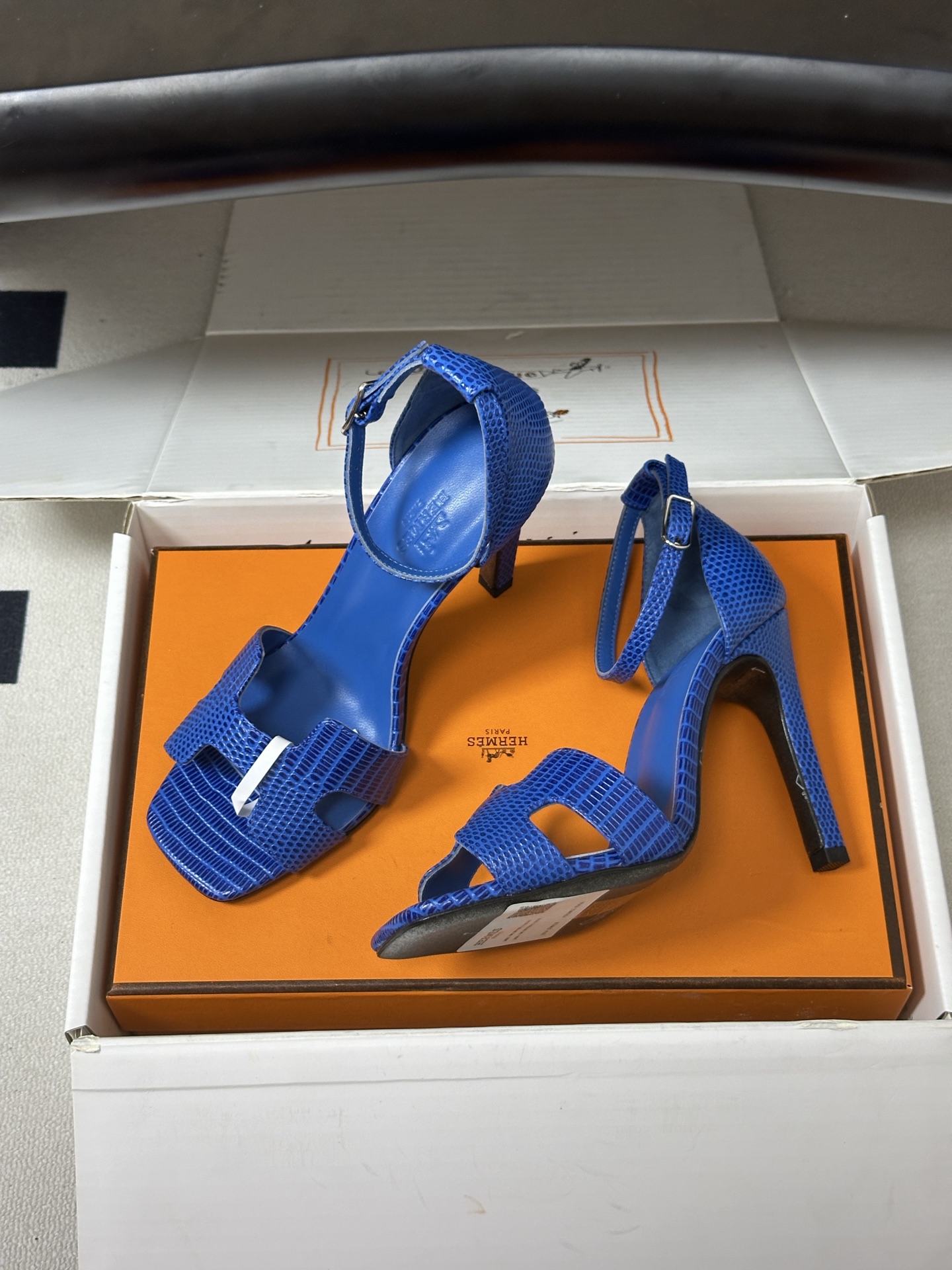 顶级品质（配高档飞机盒✈️） Hermes 爱马仕🐎 Joy 蛇纹皮凉鞋系列 H家细跟凉鞋经典H鞋面高跟凉鞋 高跟凉鞋，