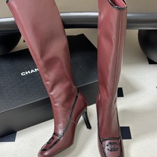 Chanel 香奈儿2026春夏新款 小香 26B走秀款经典双C电绣细高跟长靴方平头拼色后拉链平底/高跟弹力长靴 自带清 Chanel 香奈儿2026春夏新款 小香 26B走秀款经典双C电绣细高跟长靴方平头拼色后拉链平底/高跟弹力长靴 自带清