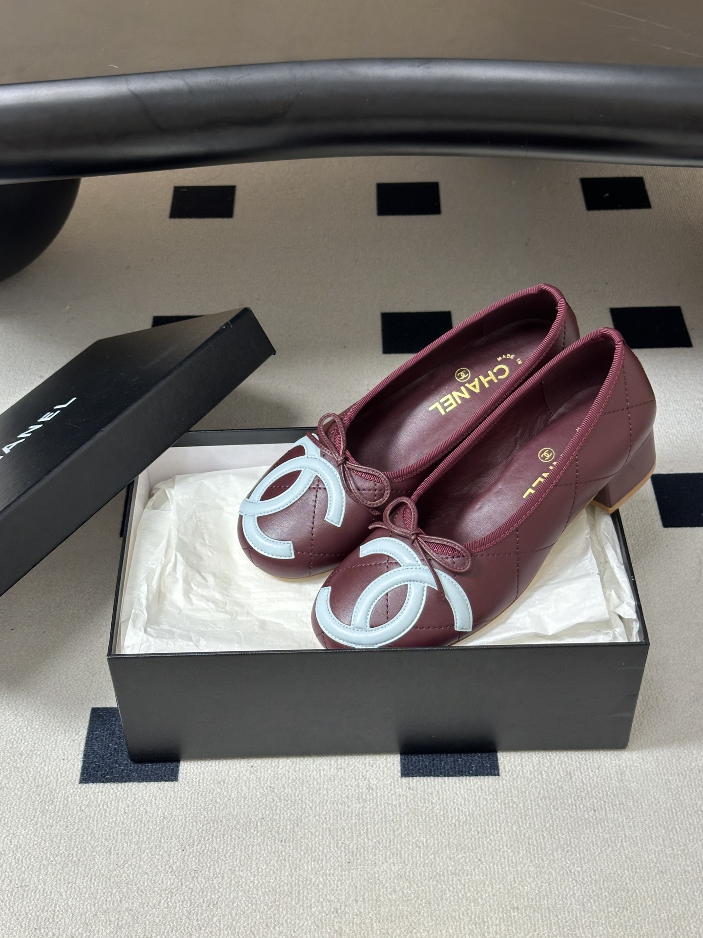 26P春夏新款Chanel 小香中古款康鹏2代真皮底系列芭蕾舞鞋大双C小粗跟单鞋经典蝴蝶结浅口单鞋 复古款来袭，好久不见