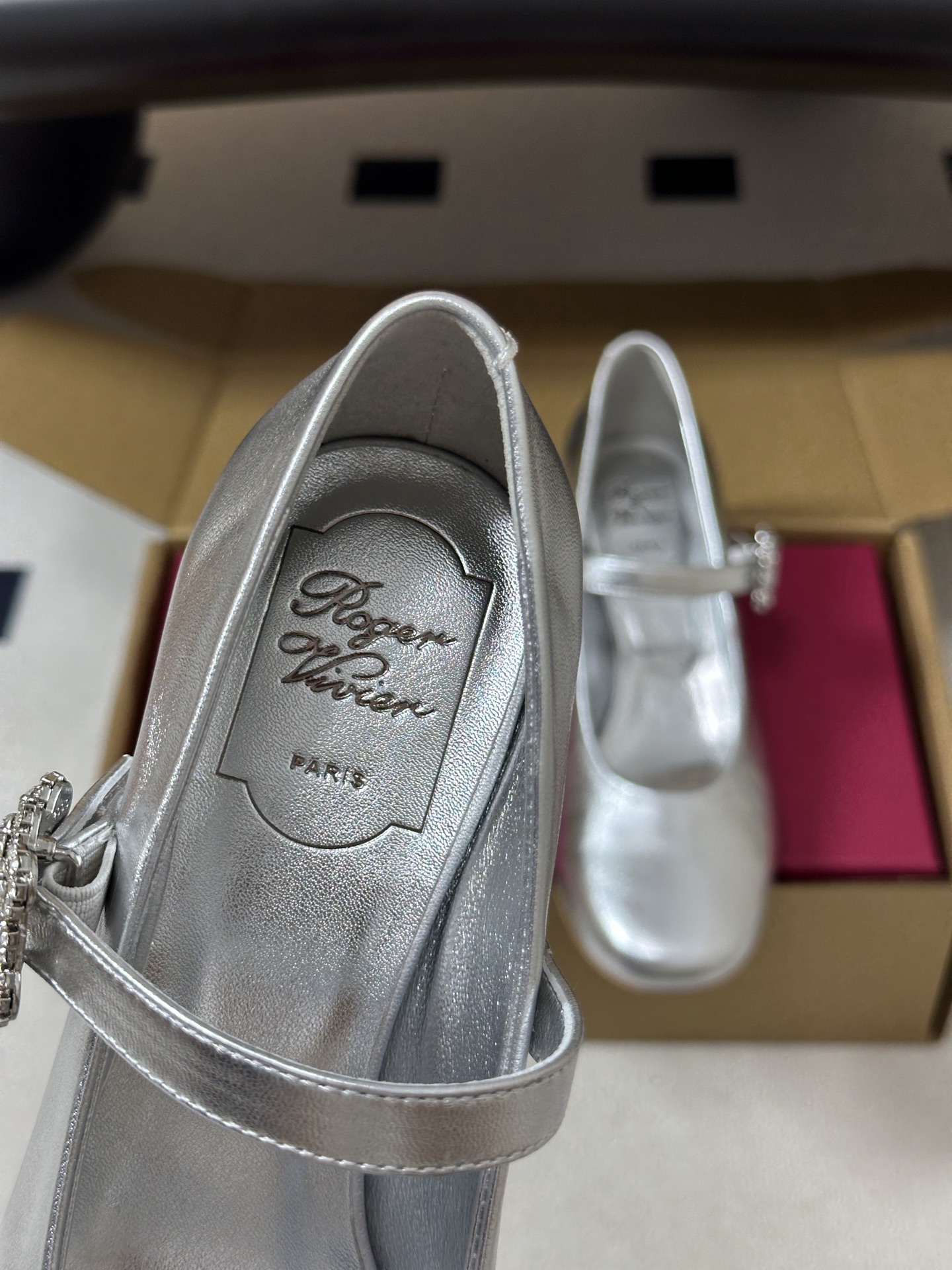 顶级品质（莞产） 2026早秋新款 Roger vivier 罗杰维维亚 RV Efflorescence 玛丽珍高跟鞋