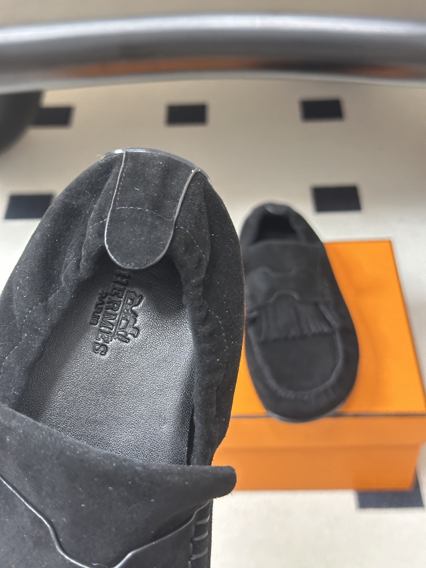 顶级品质 Hermes 爱马仕🐎H家 26s 早秋新款Nod乐福鞋系列麂皮绒面圆头复古老钱风乐福鞋流苏勃肯风平底休闲鞋 