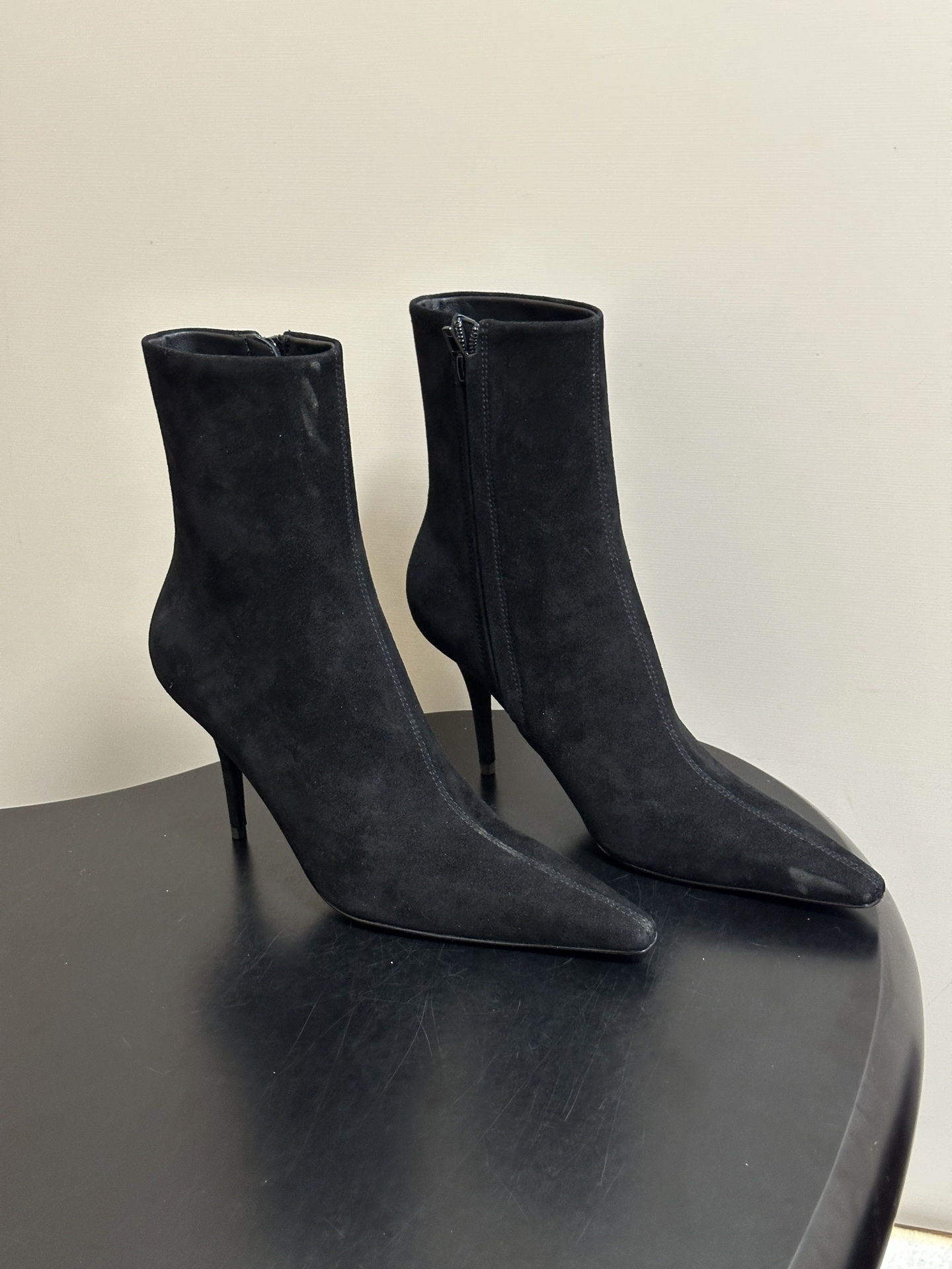 Black Pointed Toe Ankle Boots