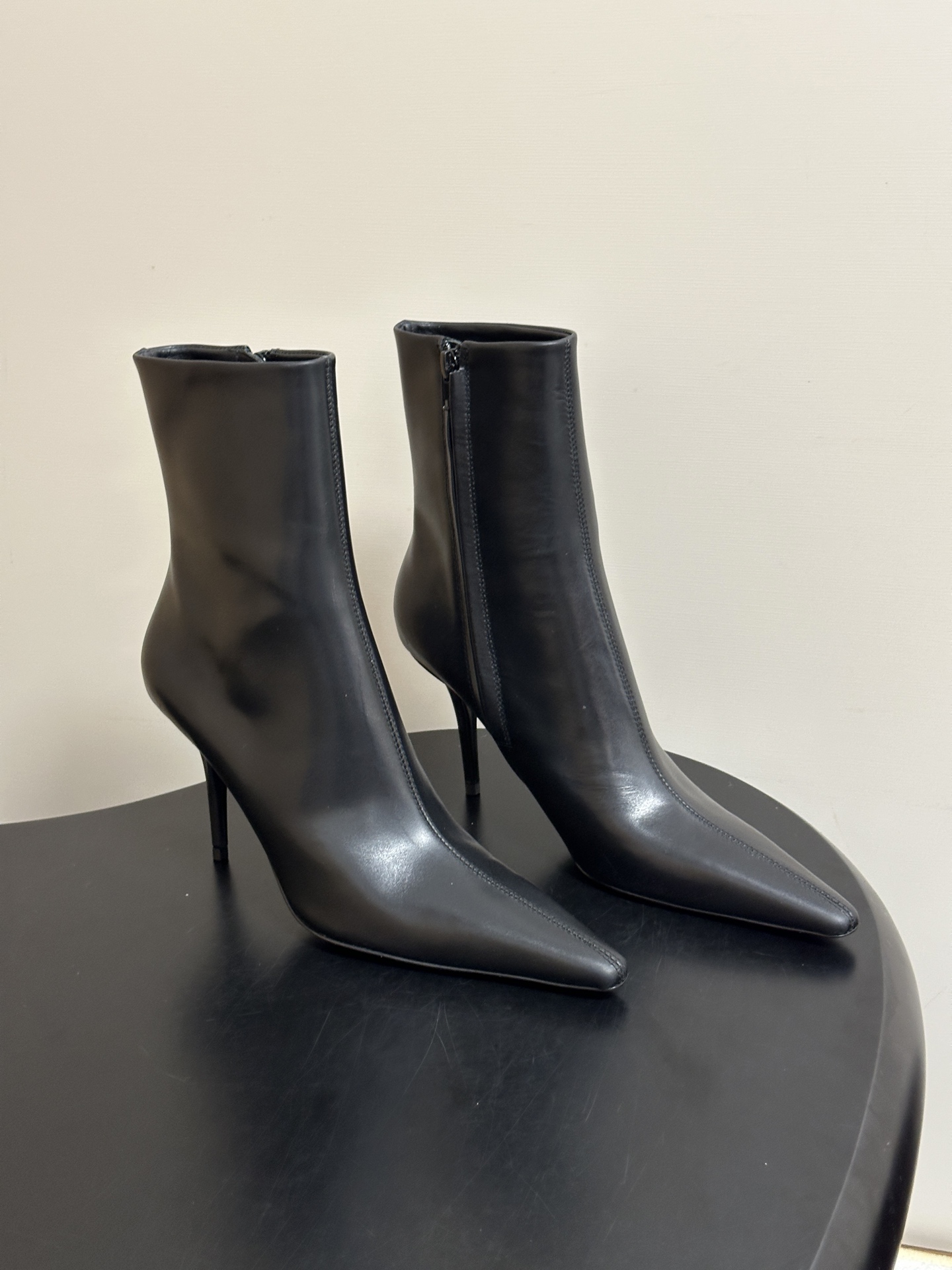 Black Pointed Toe Ankle Boots