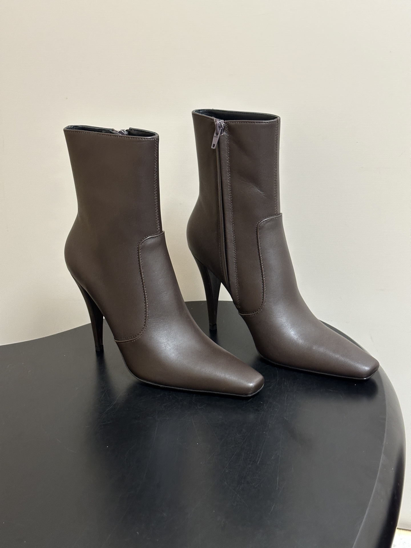 Brown Stiletto Ankle Boots