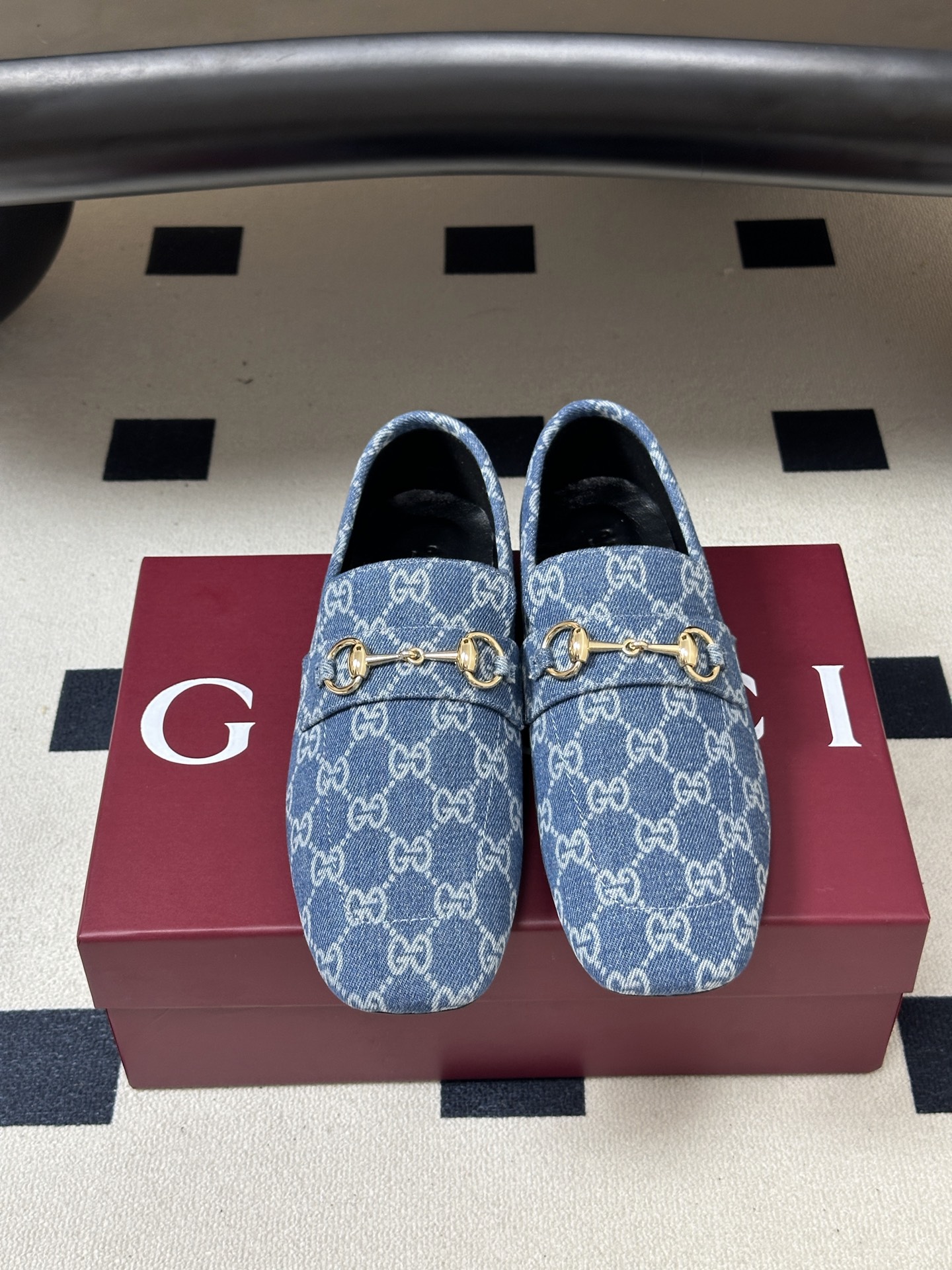 2026早秋新款 Gucci 古驰 经典马衔扣GG布面乐福鞋方头皮面/布面平底一脚蹬乐福鞋单鞋 Generation G