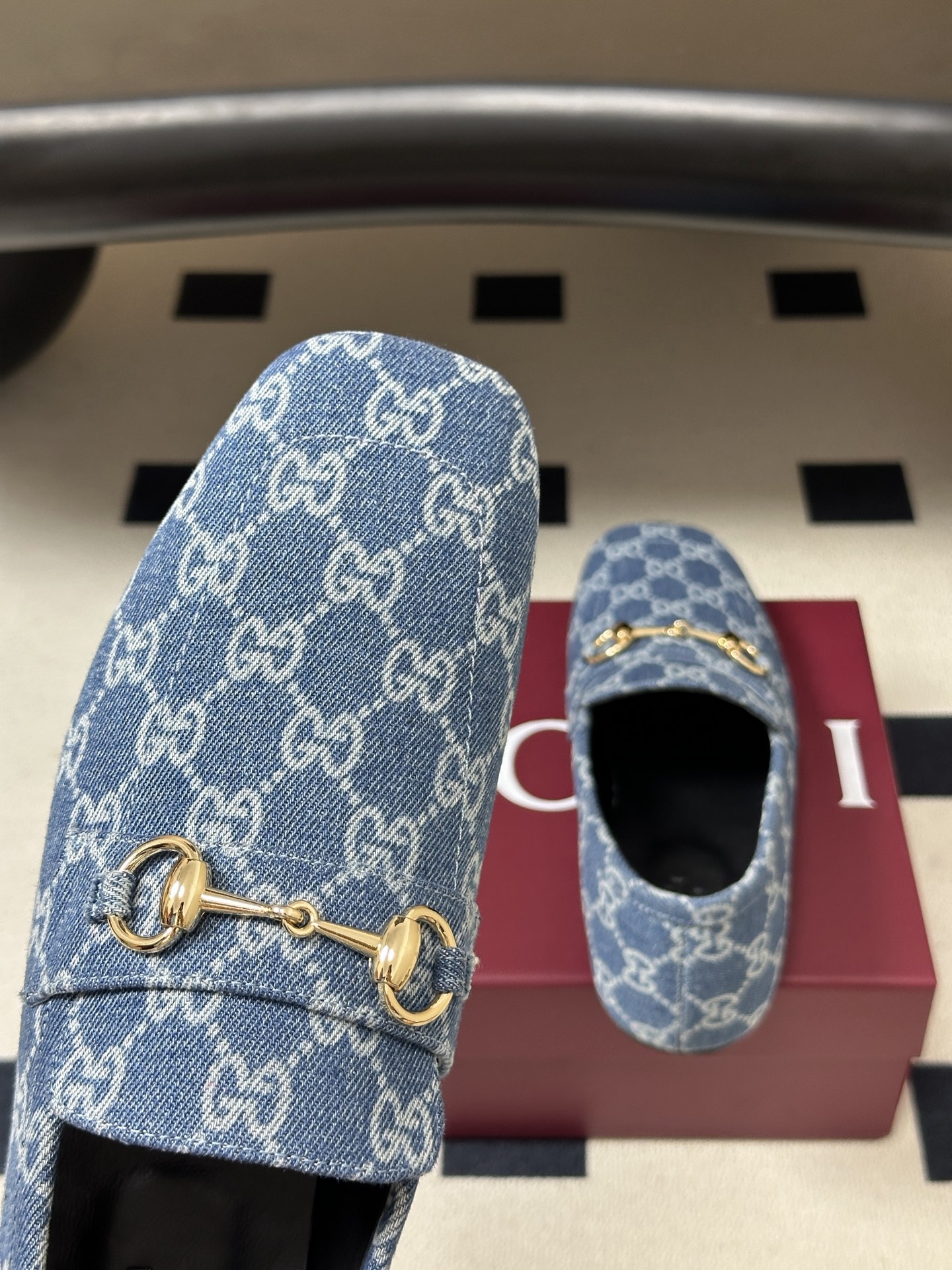 2026早秋新款 Gucci 古驰 经典马衔扣GG布面乐福鞋方头皮面/布面平底一脚蹬乐福鞋单鞋 Generation G