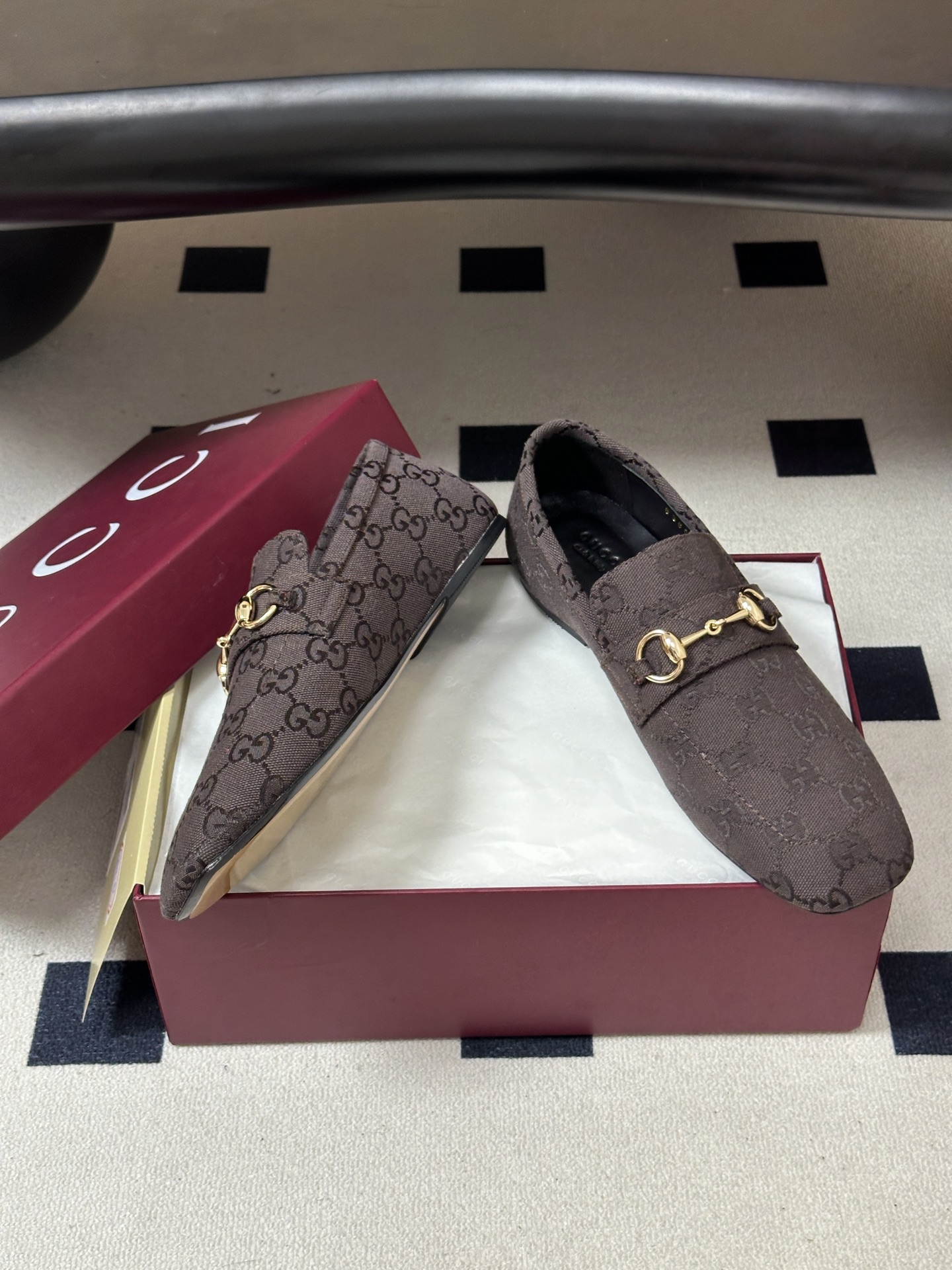 2026早秋新款 Gucci 古驰 经典马衔扣GG布面乐福鞋方头皮面/布面平底一脚蹬乐福鞋单鞋 Generation G 2026早秋新款 Gucci 古驰 经典马衔扣GG布面乐福鞋方头皮面/布面平底一脚蹬乐福鞋单鞋 Generation G