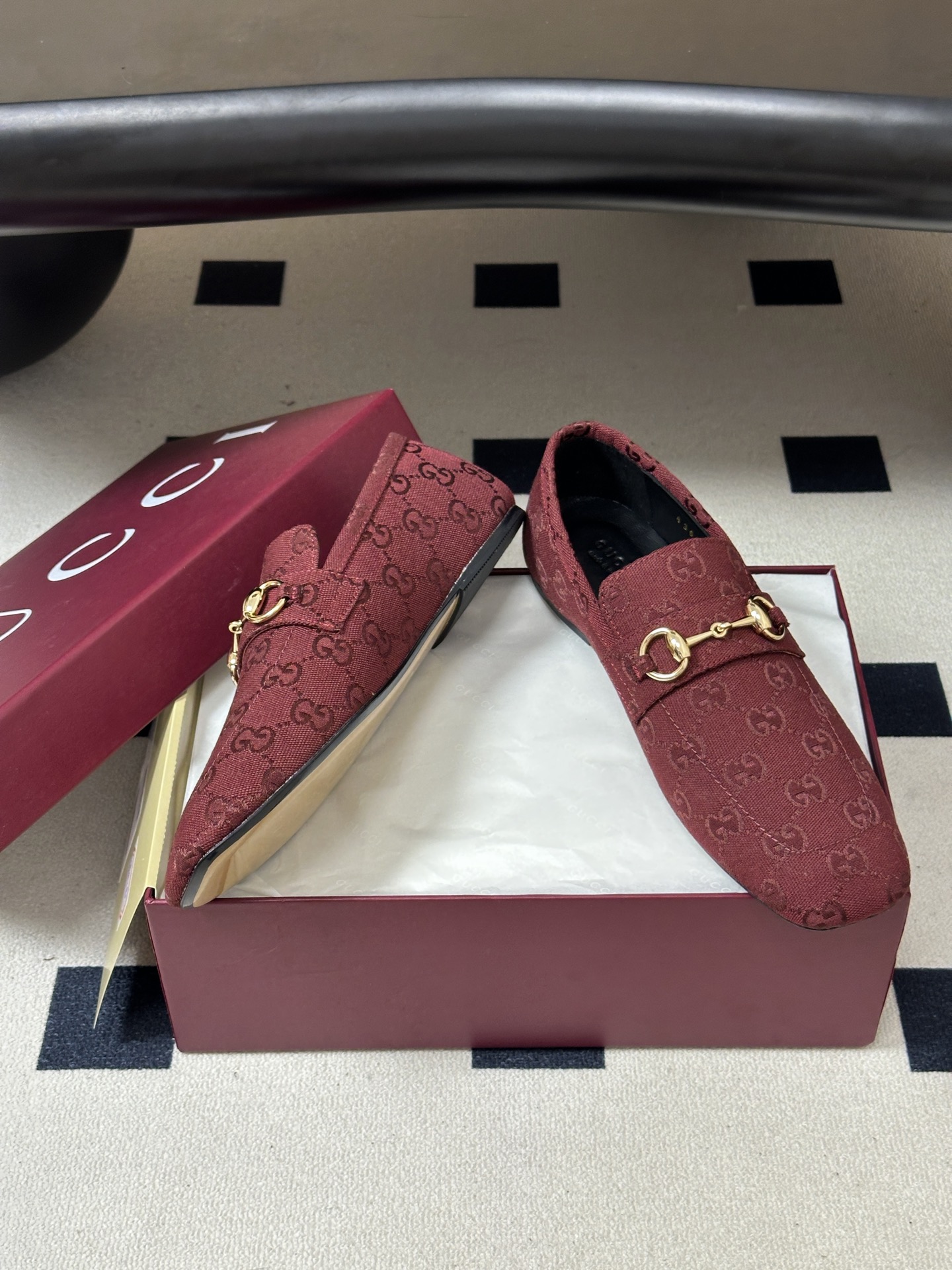 2026早秋新款 Gucci 古驰 经典马衔扣GG布面乐福鞋方头皮面/布面平底一脚蹬乐福鞋单鞋 Generation G 2026早秋新款 Gucci 古驰 经典马衔扣GG布面乐福鞋方头皮面/布面平底一脚蹬乐福鞋单鞋 Generation G