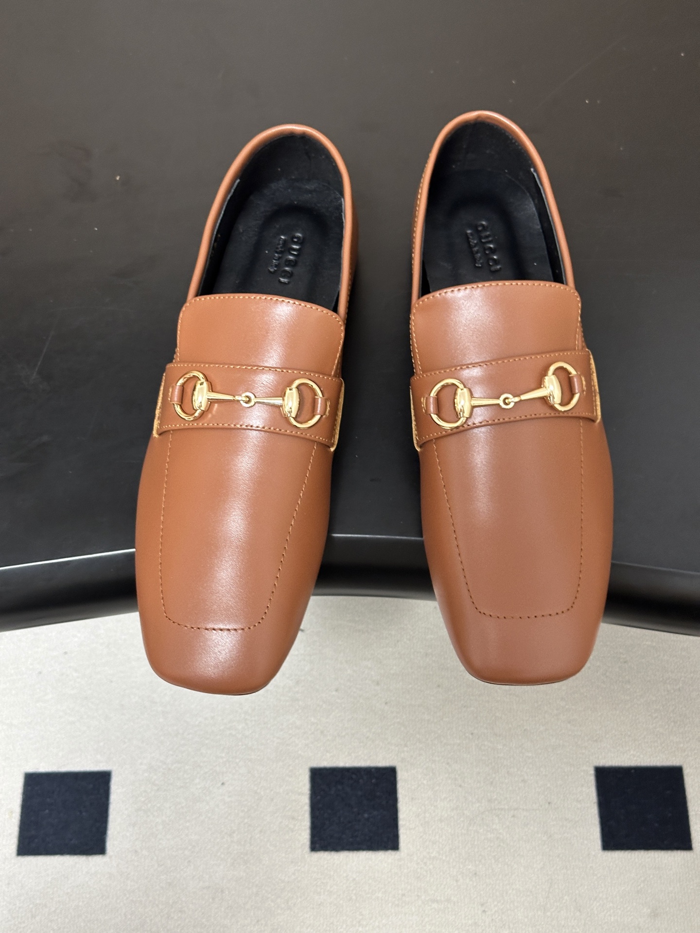 2026早秋新款 Gucci 古驰 经典马衔扣GG布面乐福鞋方头皮面/布面平底一脚蹬乐福鞋单鞋 Generation G