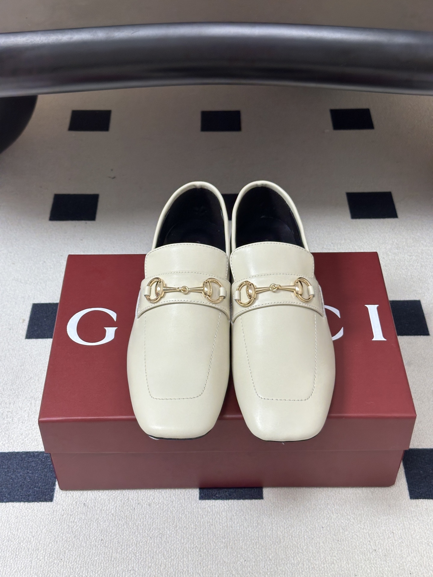 2026早秋新款 Gucci 古驰 经典马衔扣GG布面乐福鞋方头皮面/布面平底一脚蹬乐福鞋单鞋 Generation G